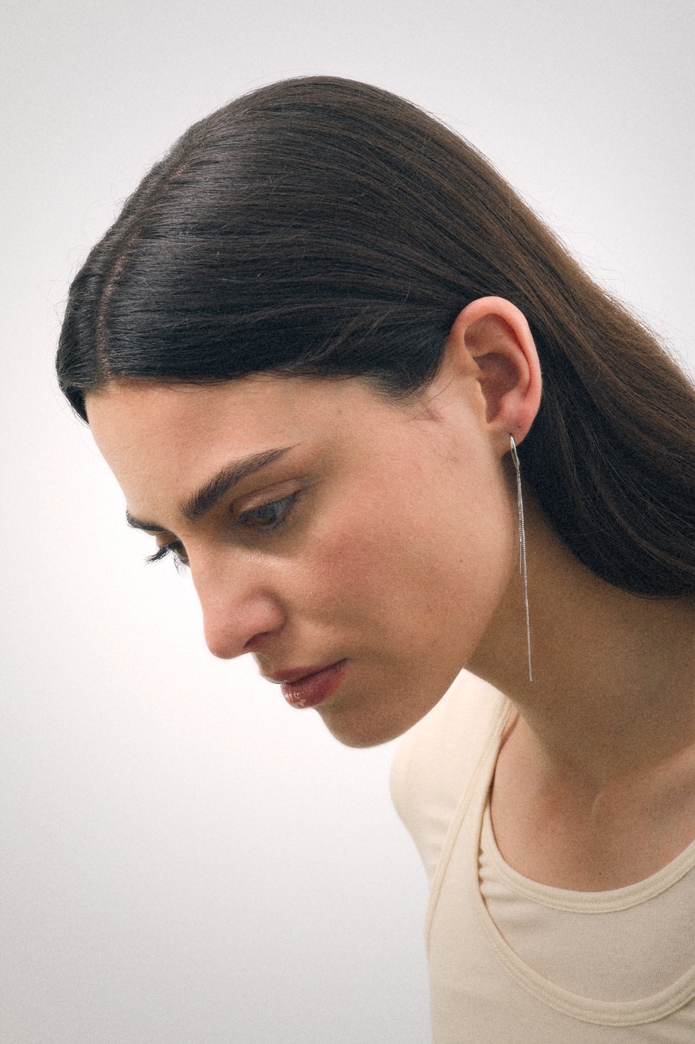 Boucle d'oreille Double Chaîne Longue (Unité)