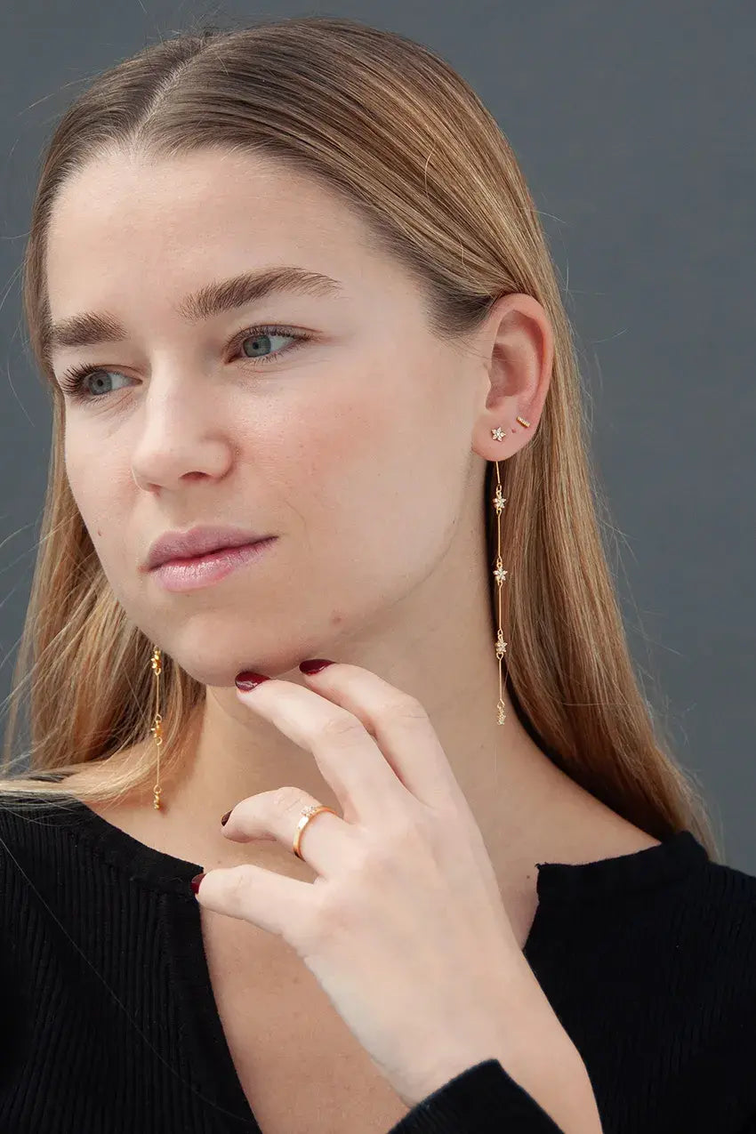 Pendientes Desmontables Flores Par