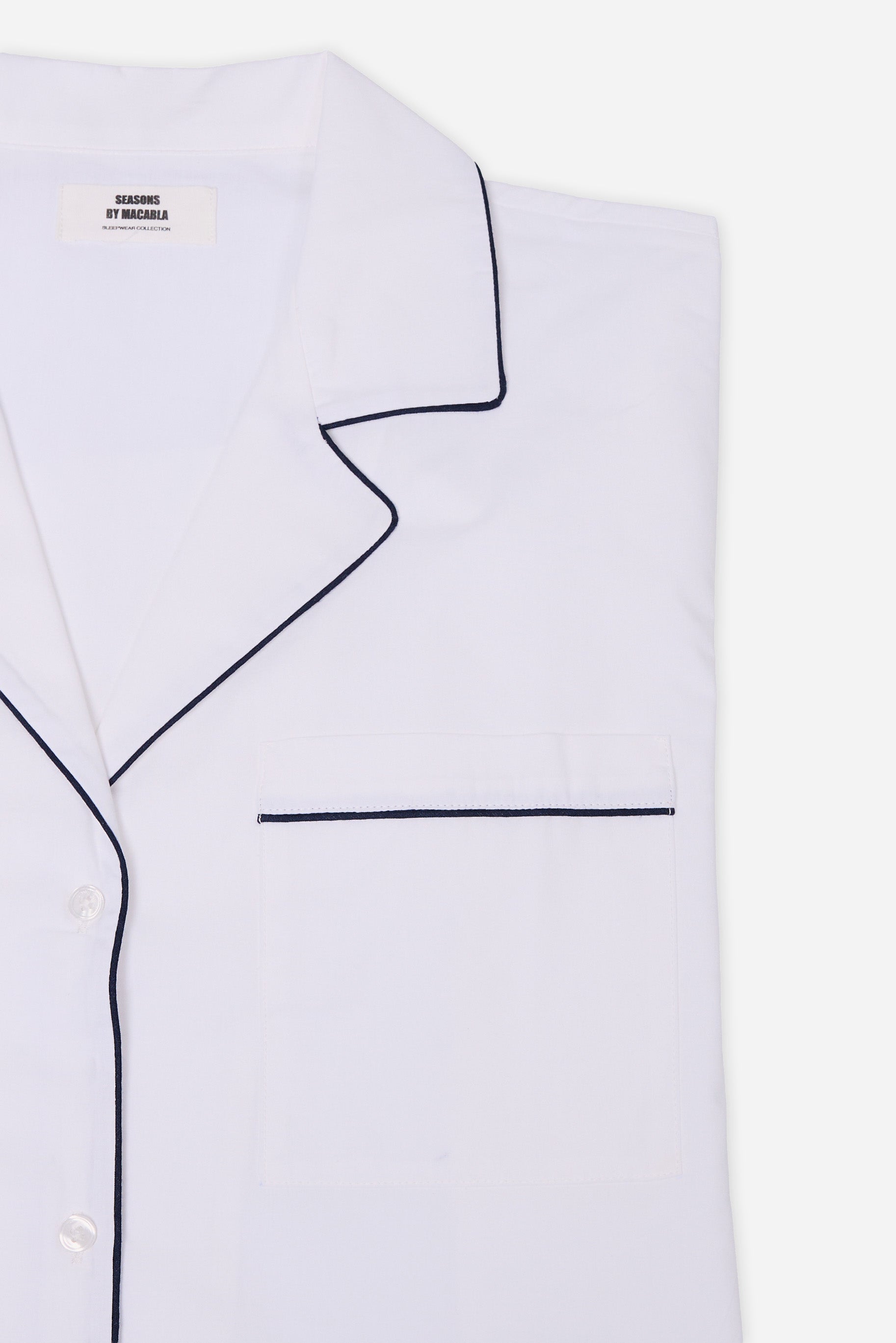 Men's White Navy Pyjamas