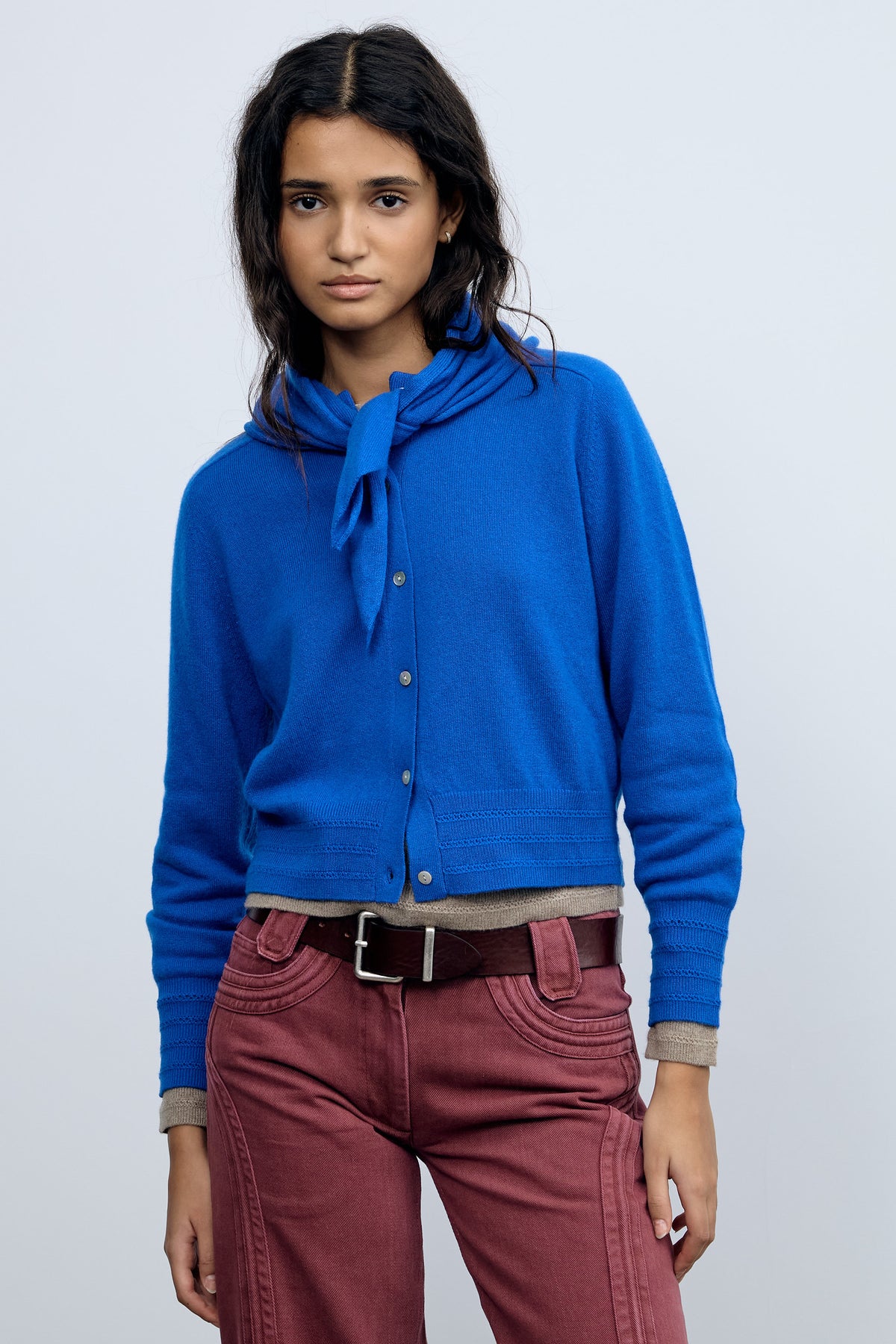 Cárdigan Cashmere Azul Eléctrico