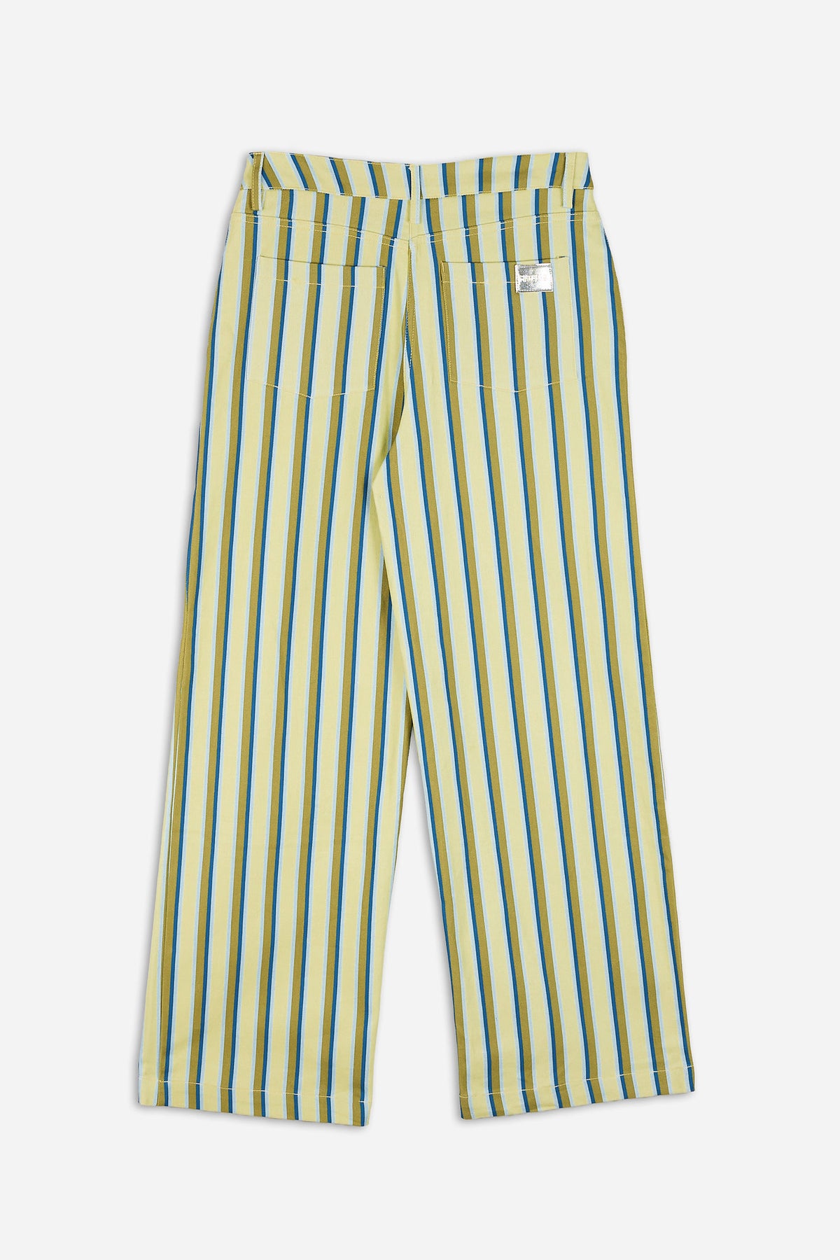 Pantalón Recto Rayas Amarillo