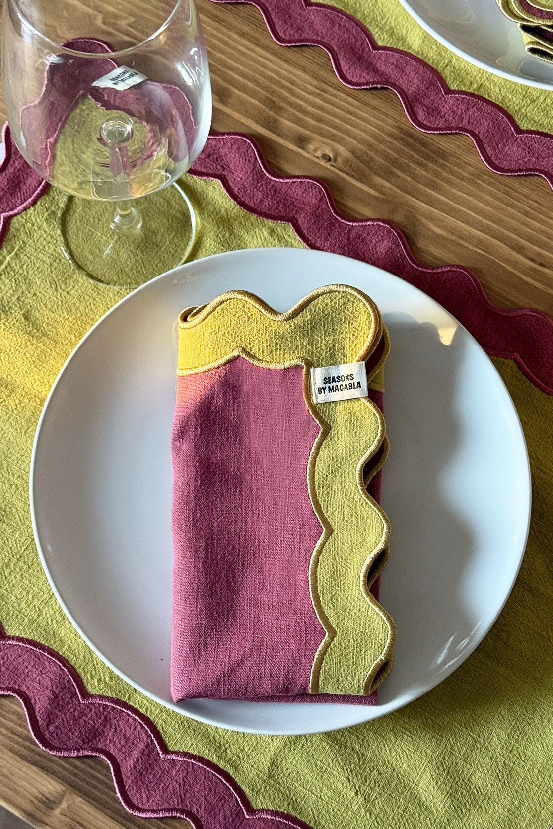 Servilleta Ondas Vino