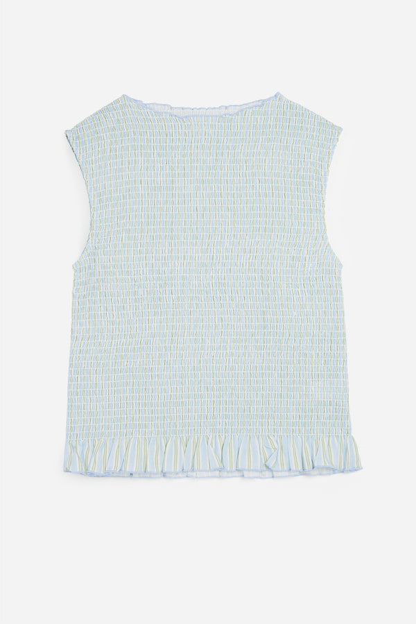 Blue Striped Pyjama Top