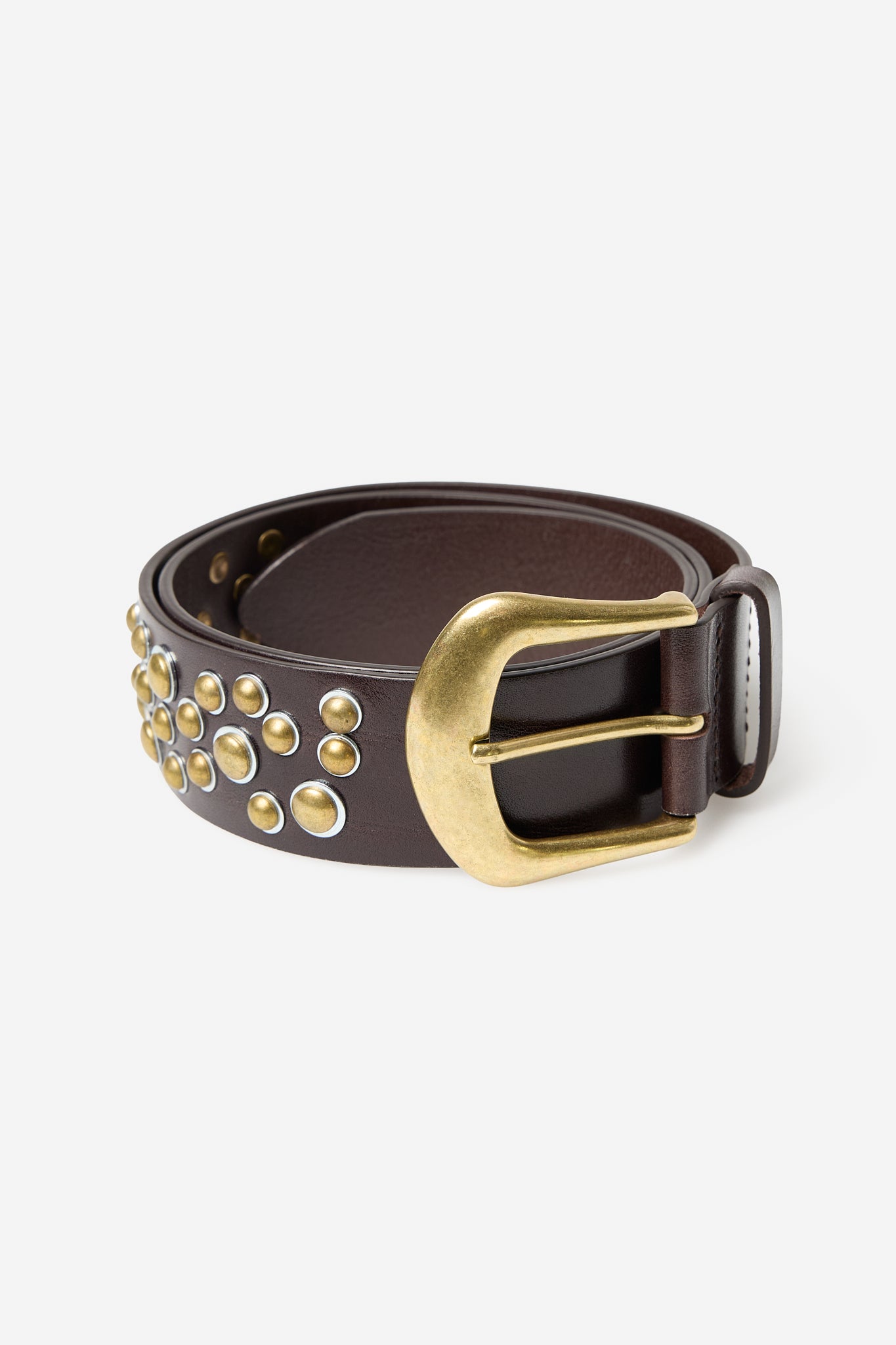 Ceinture cloutée marron