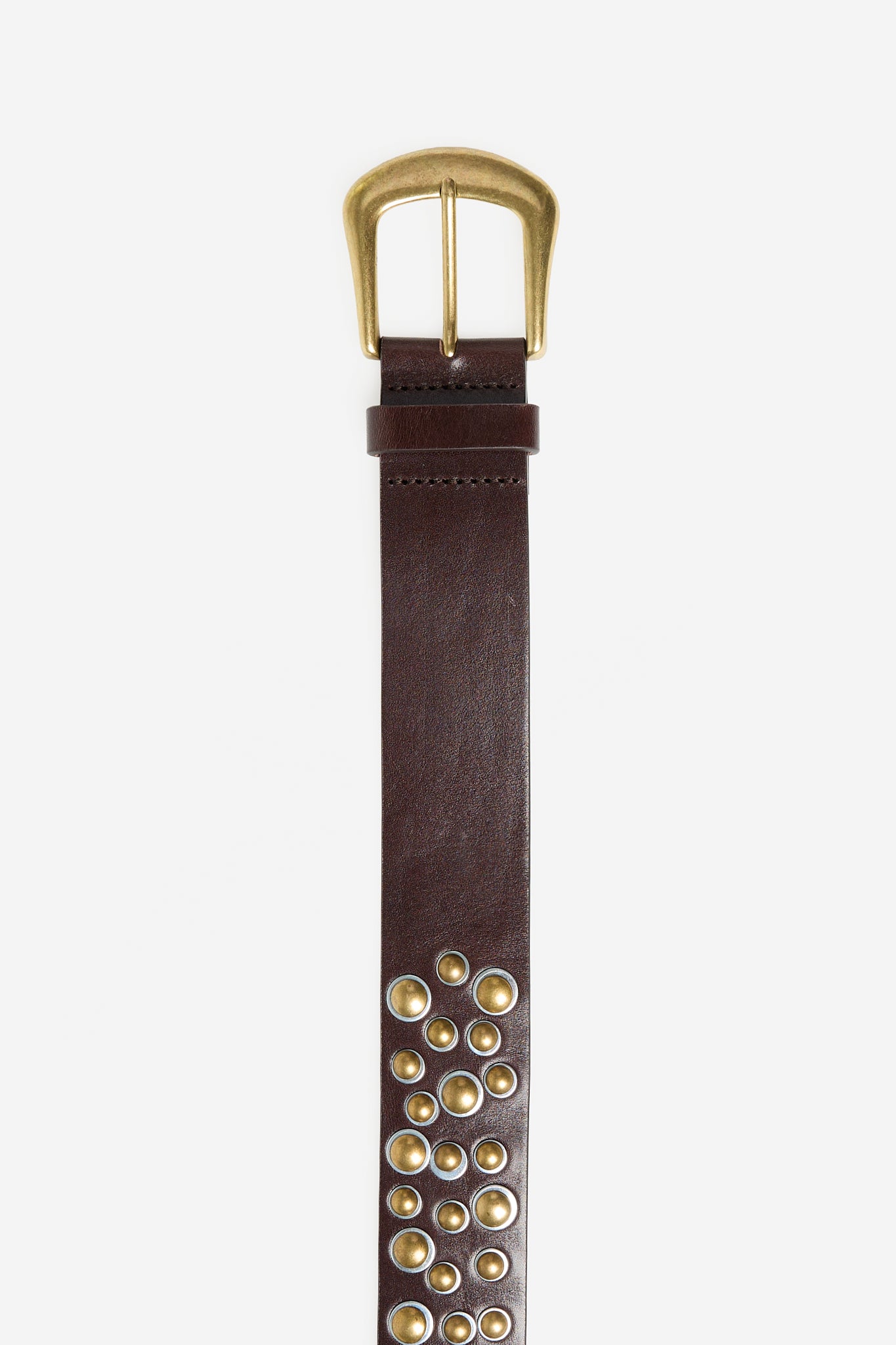 Ceinture cloutée marron