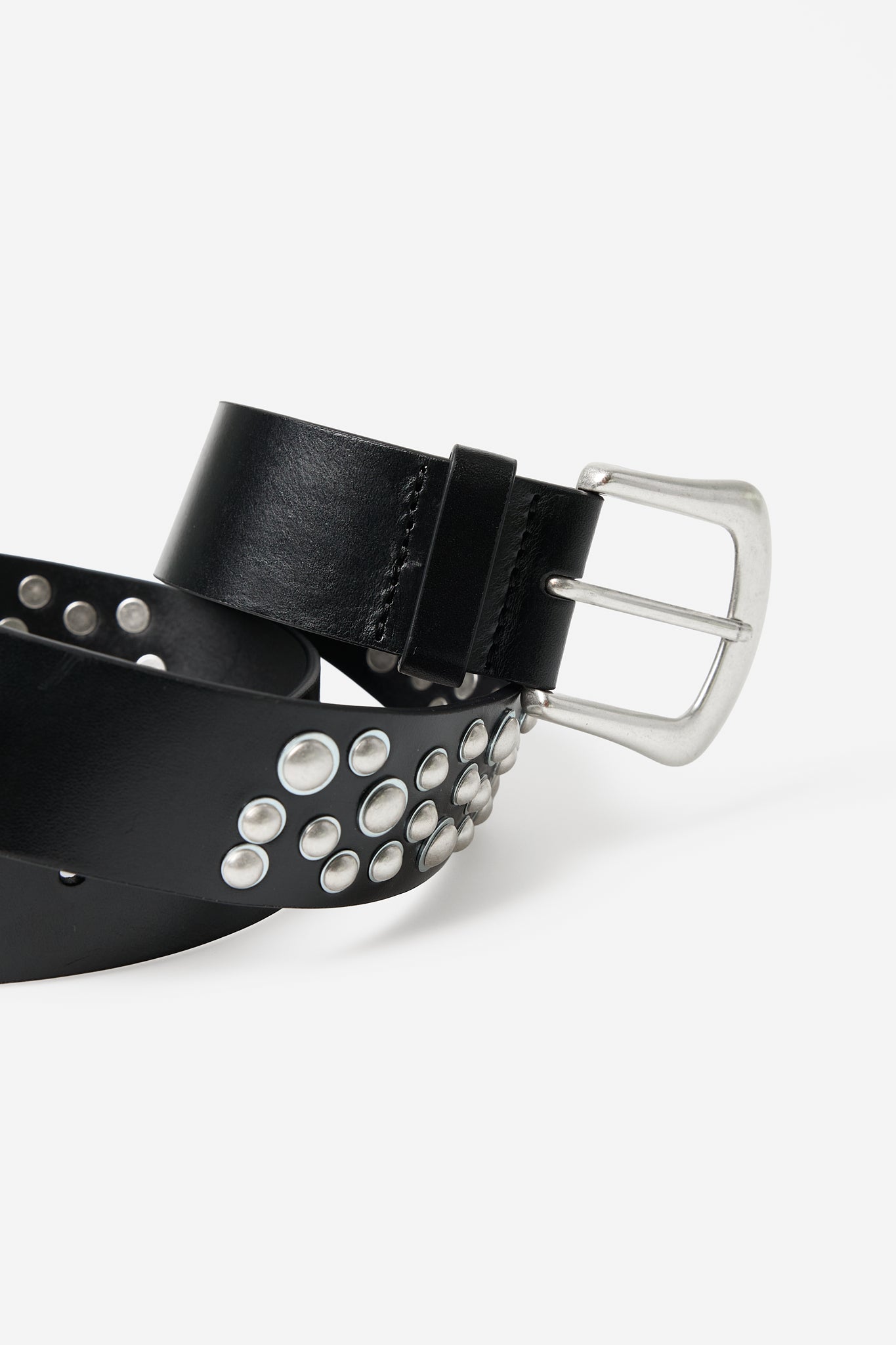 Ceinture noire cloutée