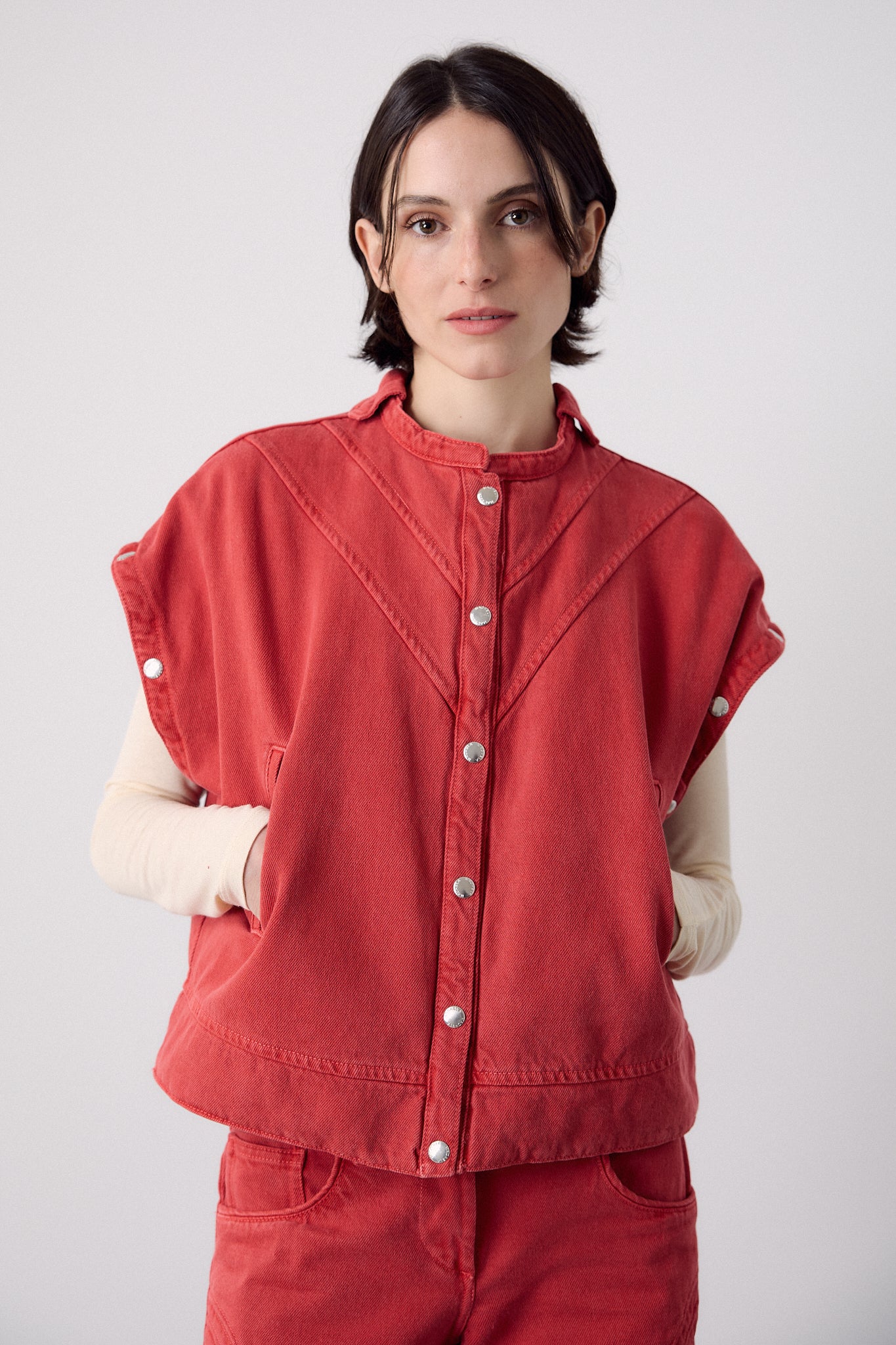 Blouson Bomber Rouge Amovible