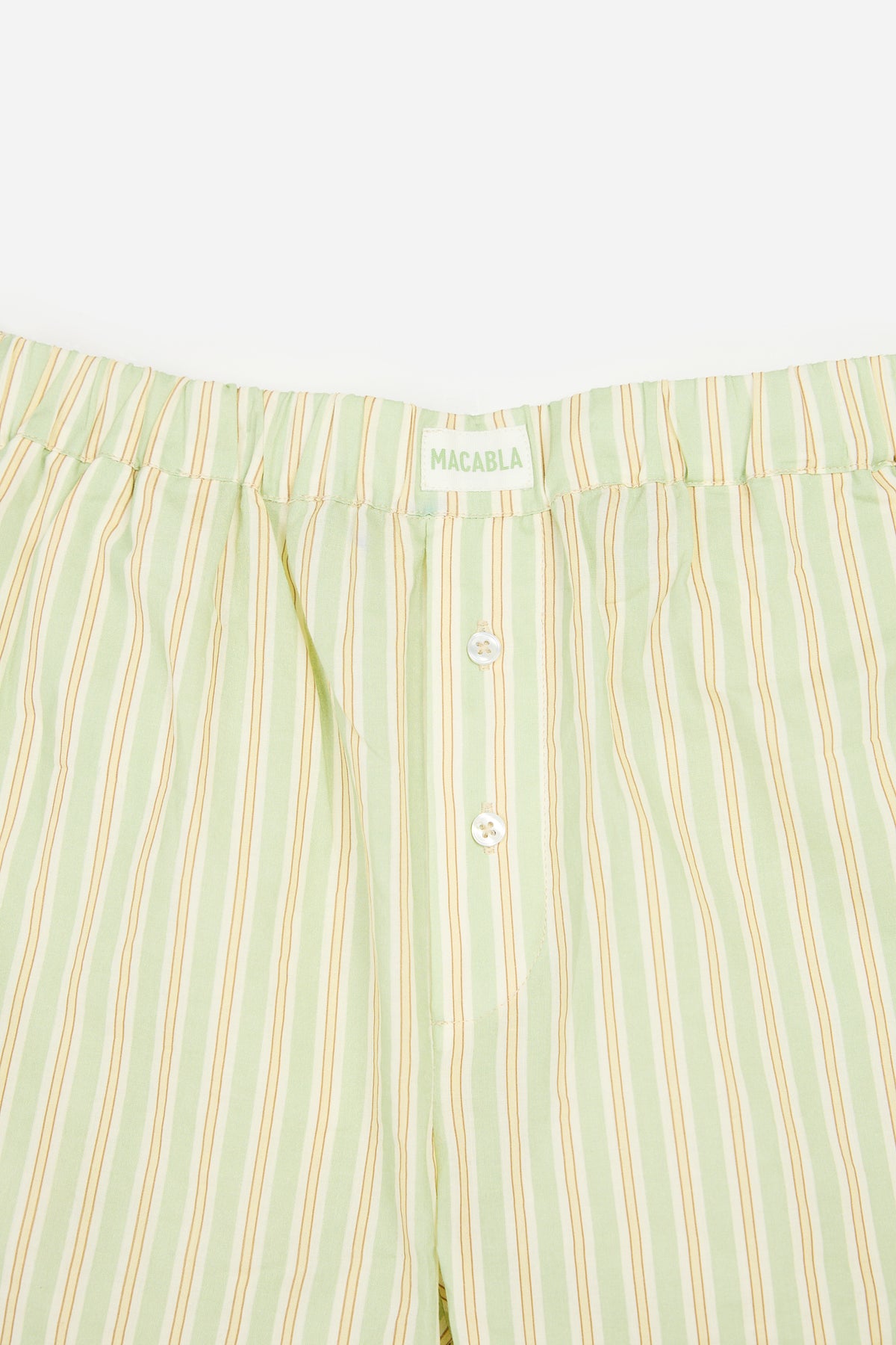 Short Pijama Rayas Verde