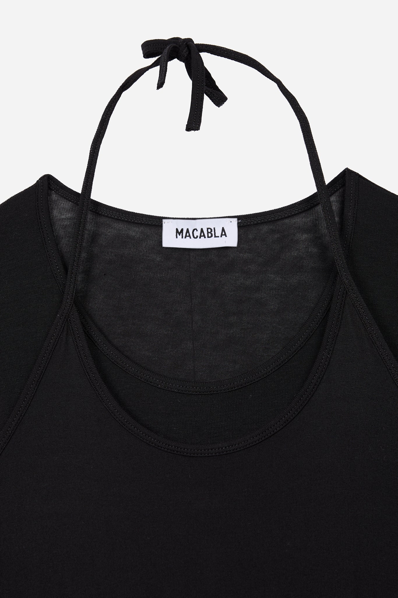 T-shirt à superposition noire