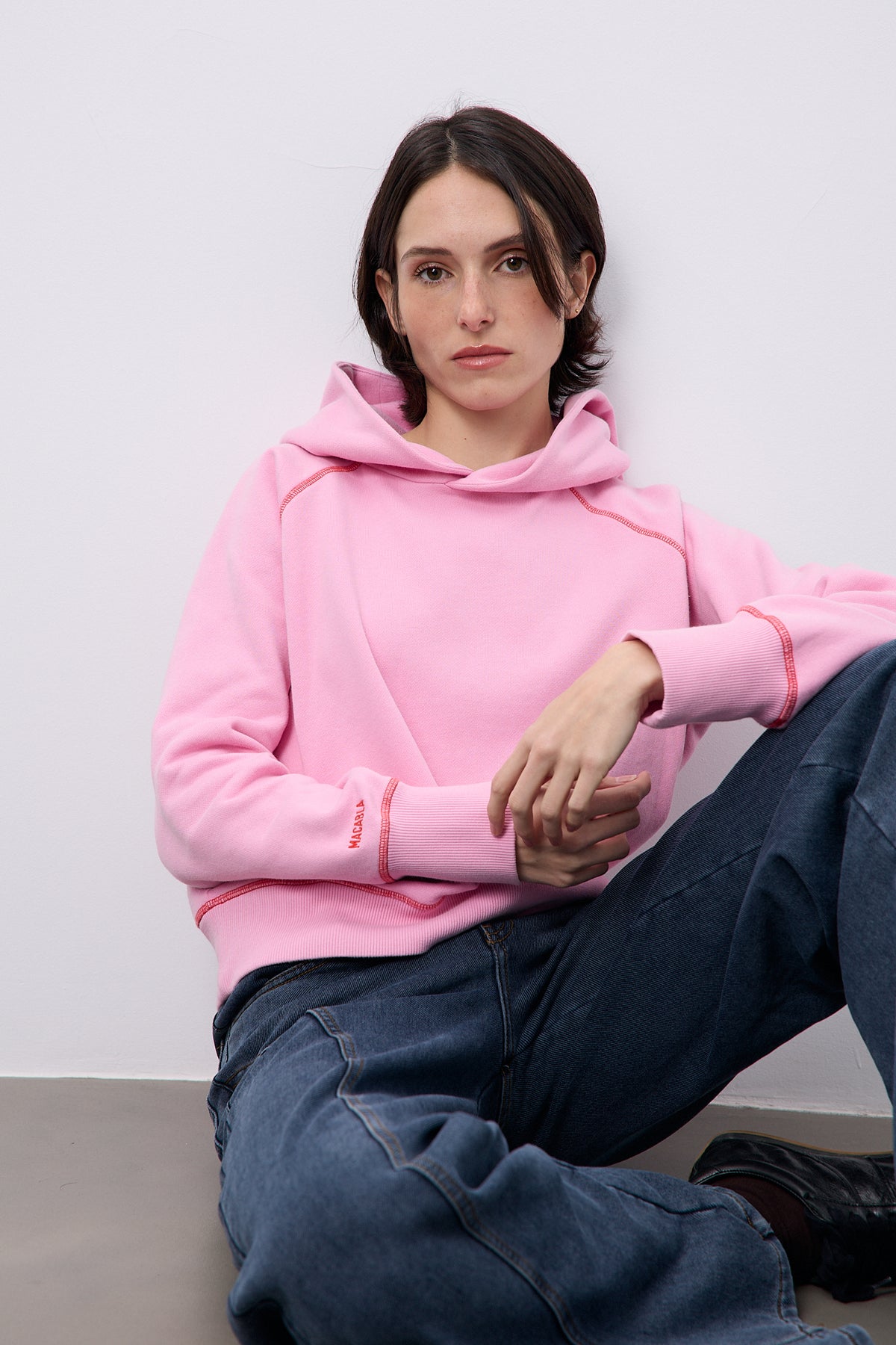 Sudadera Capucha Rosa