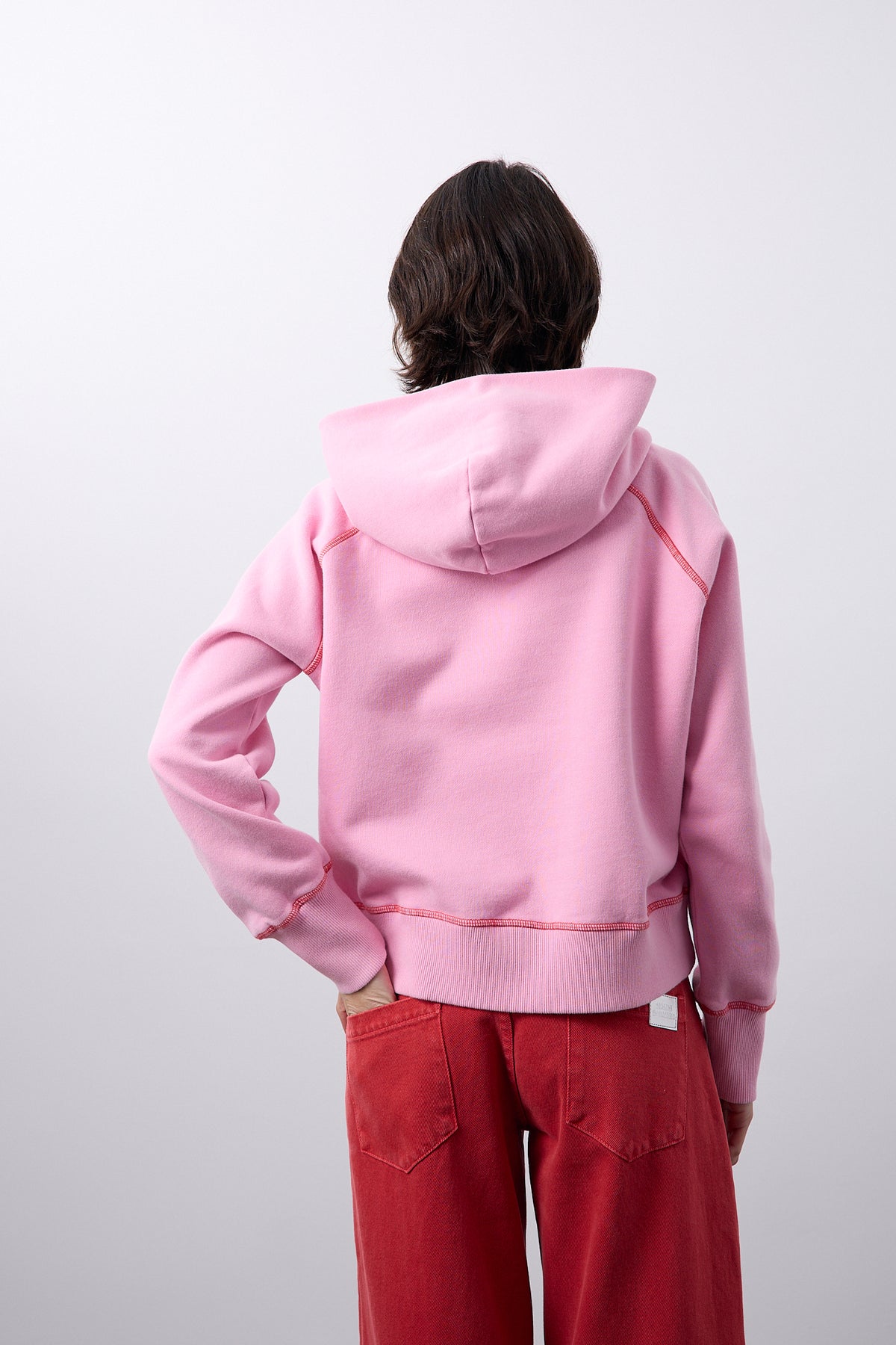 Sudadera Capucha Rosa MACABLA