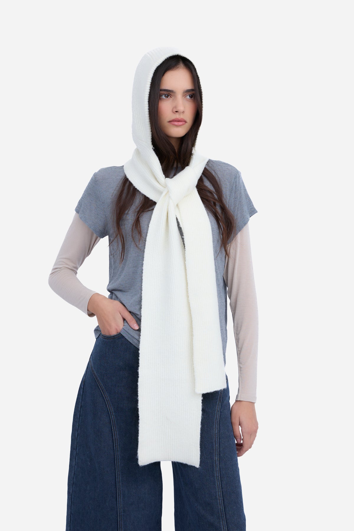 Balaclava Bufanda Blanca