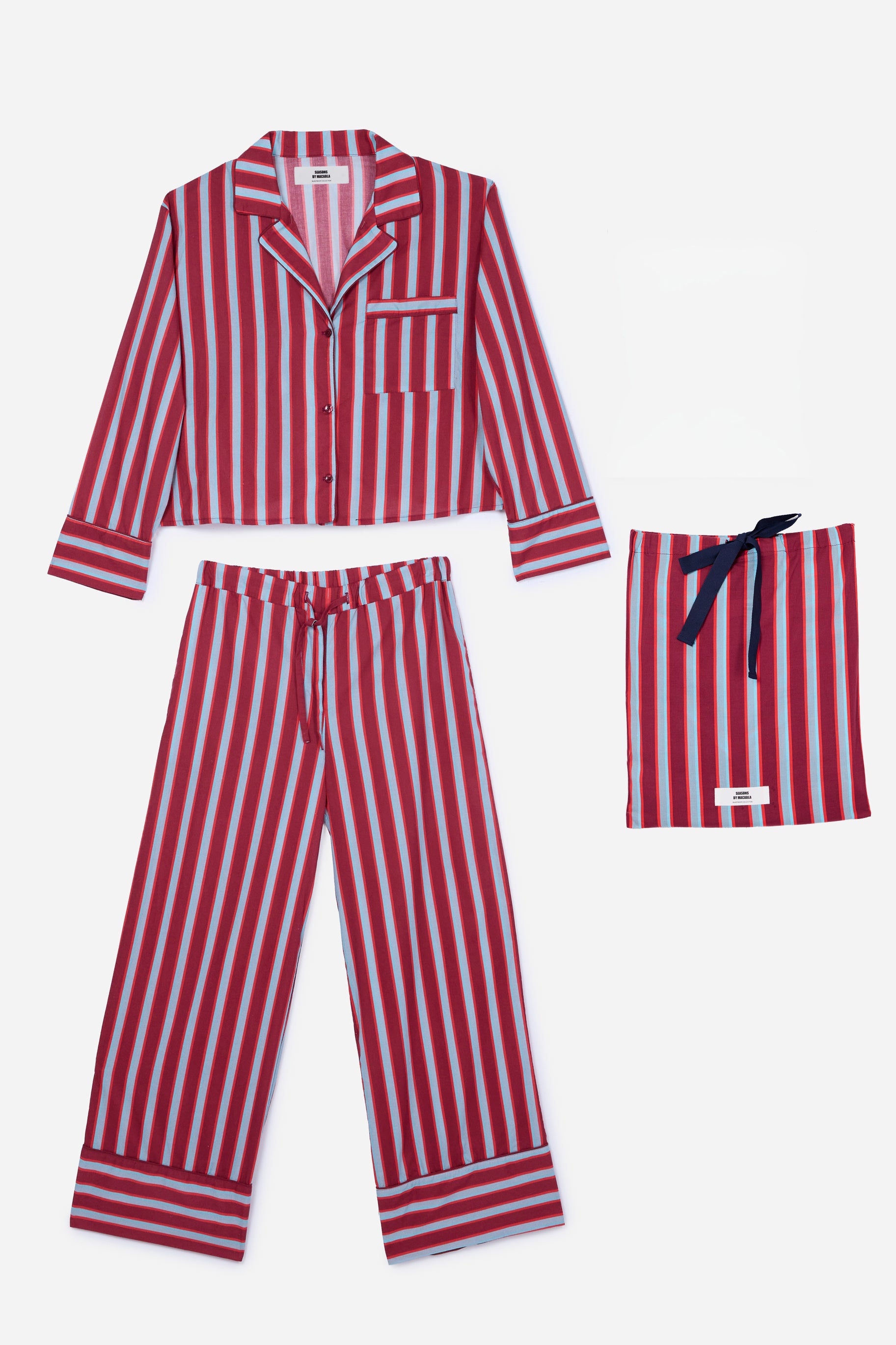 Pyjama bleu bordeaux