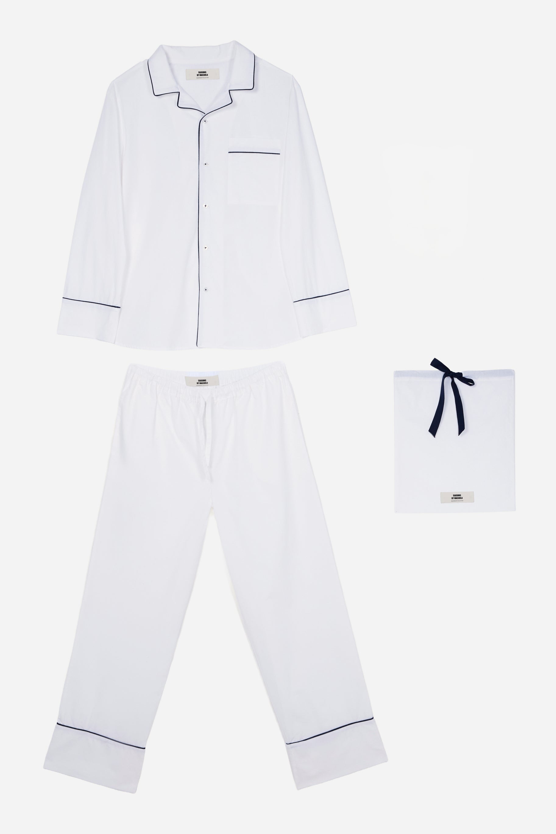 Pyjama blanc marine pour homme