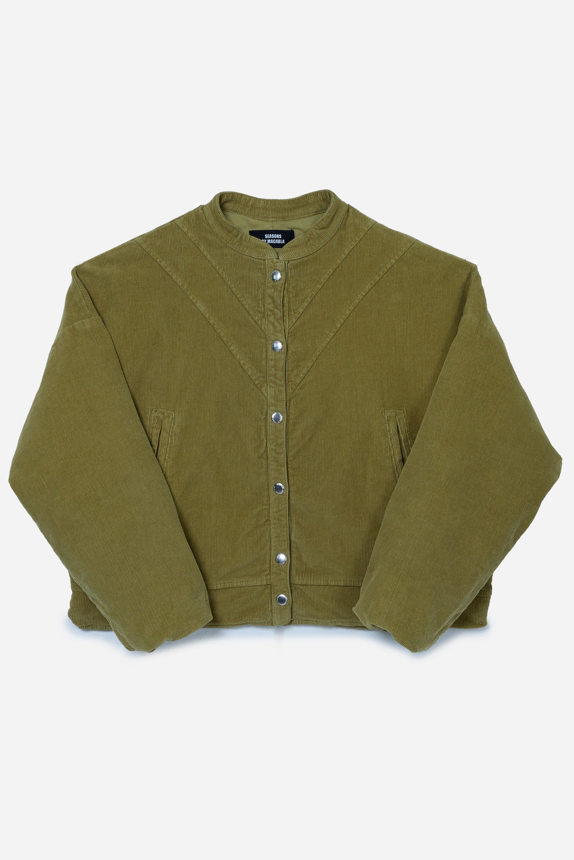 Bomber en velours côtelé vert