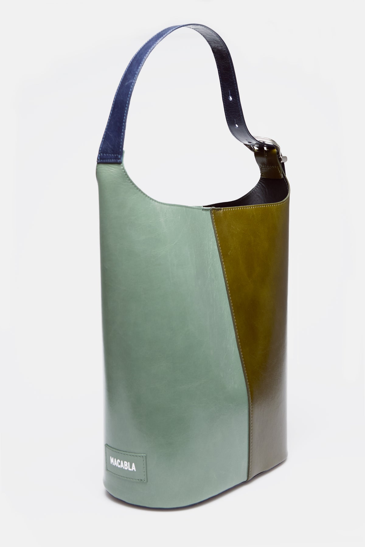 Green and Blue Bucket Bag