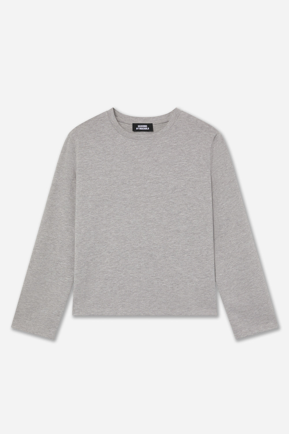 Camiseta Algodón Manga Larga Gris