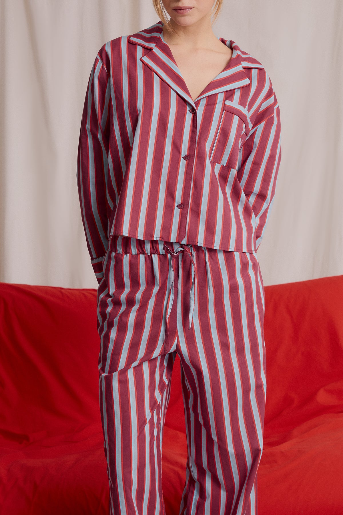 Burgundy Blue Pyjamas