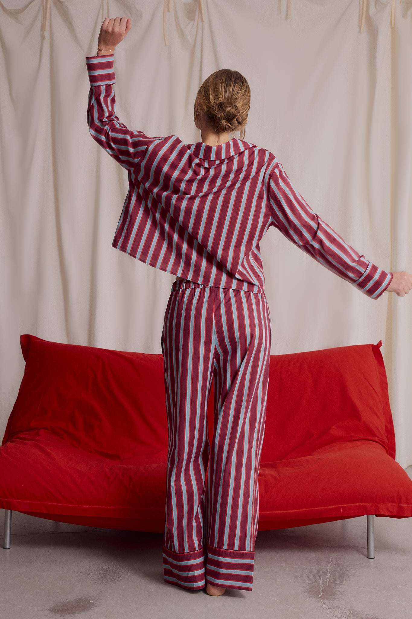 Pyjama bleu bordeaux