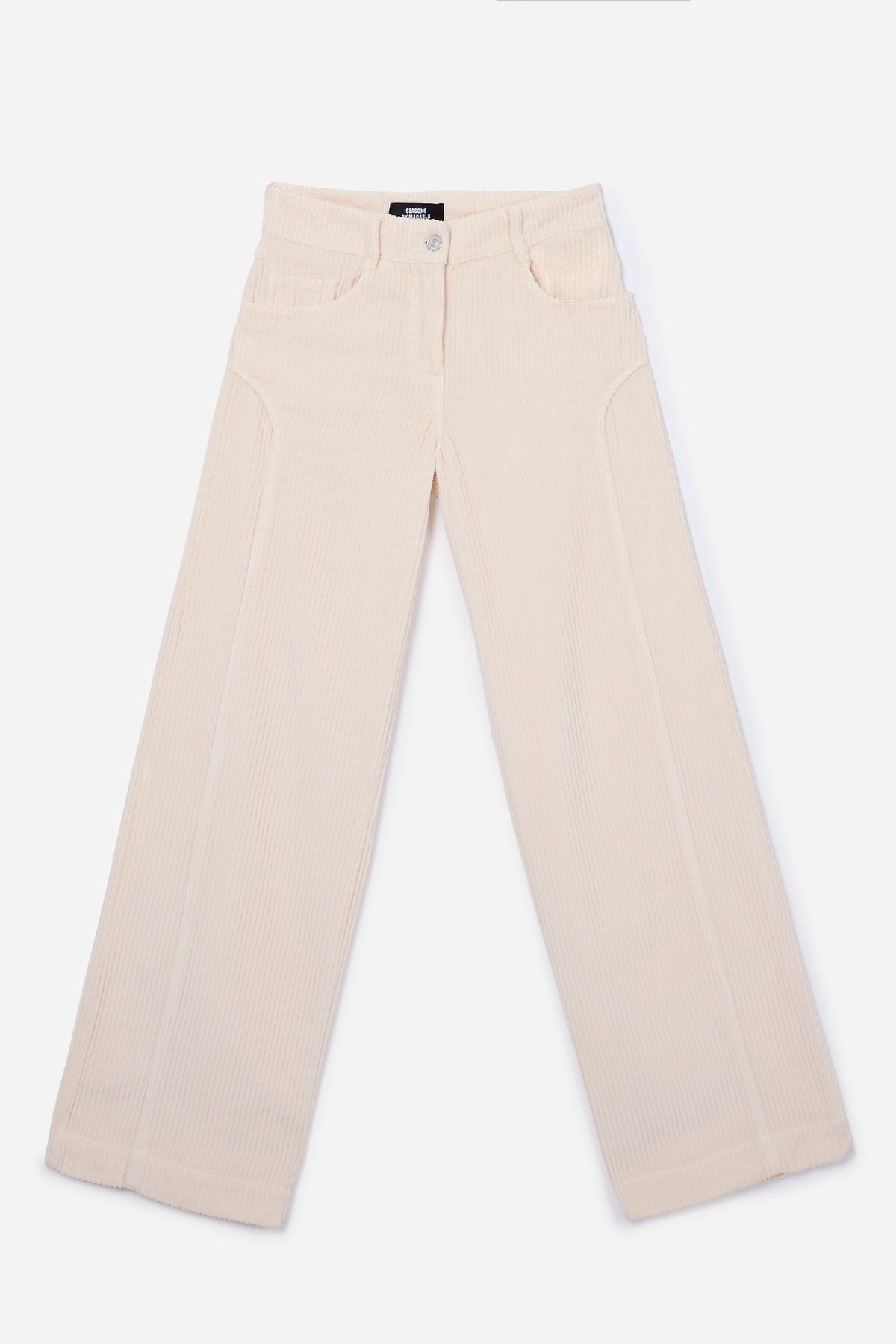 Pantalón Recto Pana Crudo