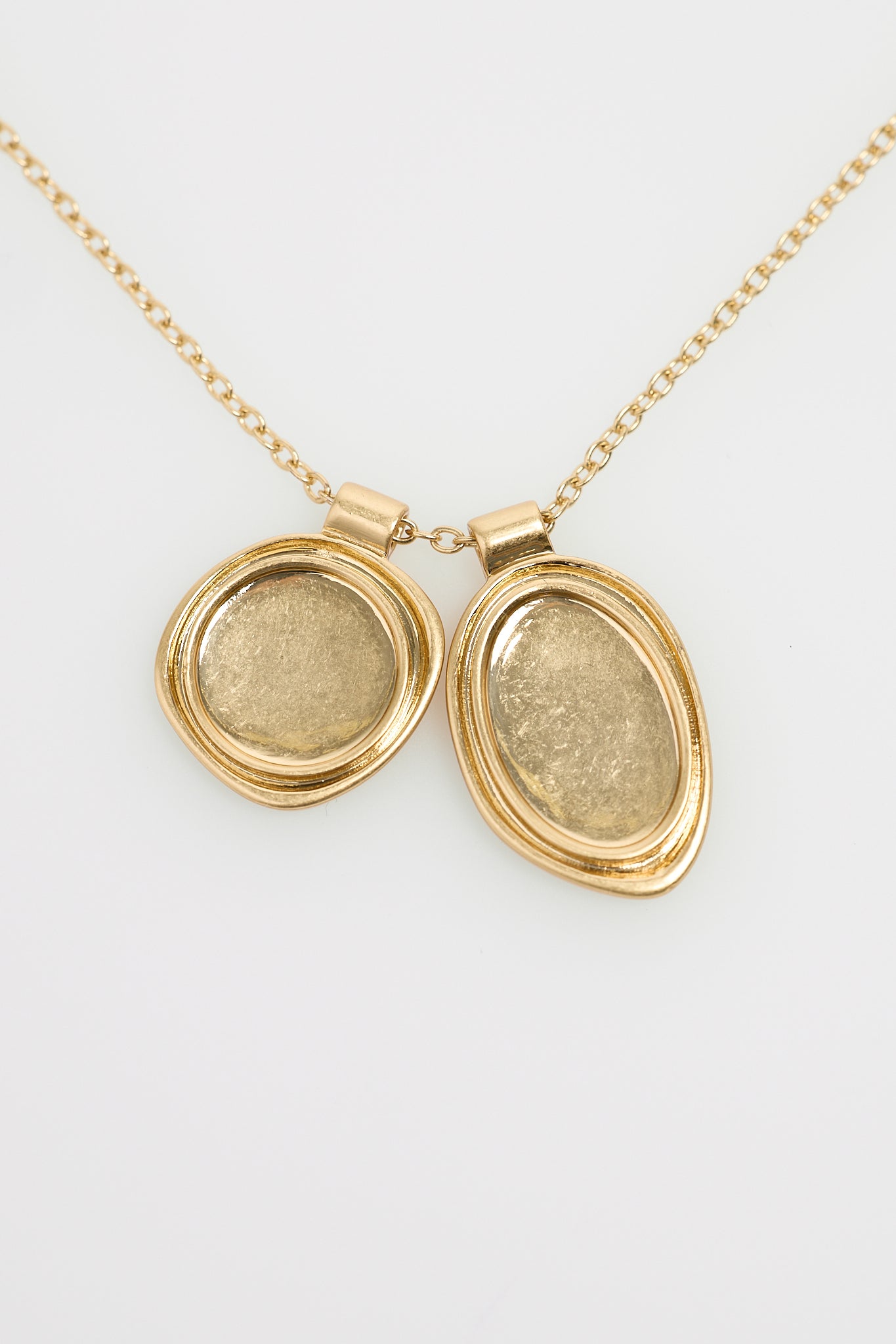 Irregular Oval Double Pendant