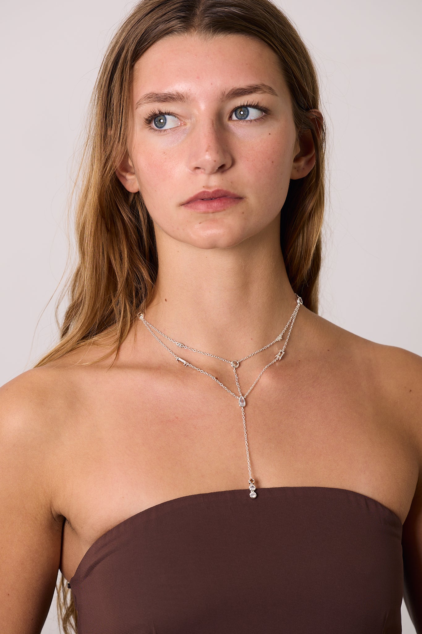 Double Zircon Necklace