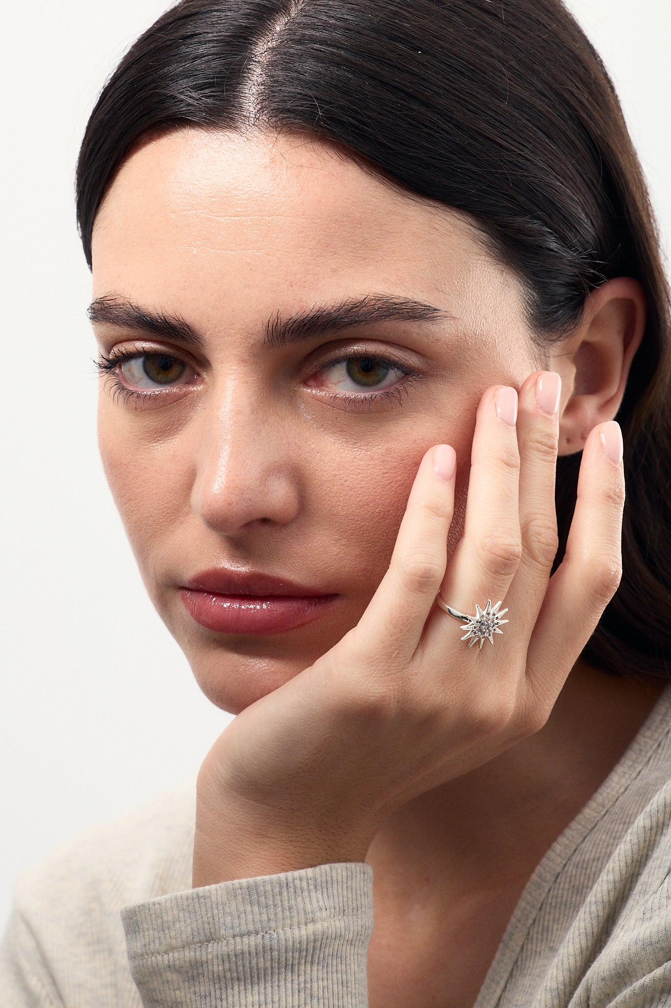 Star Signet Ring with Zircon