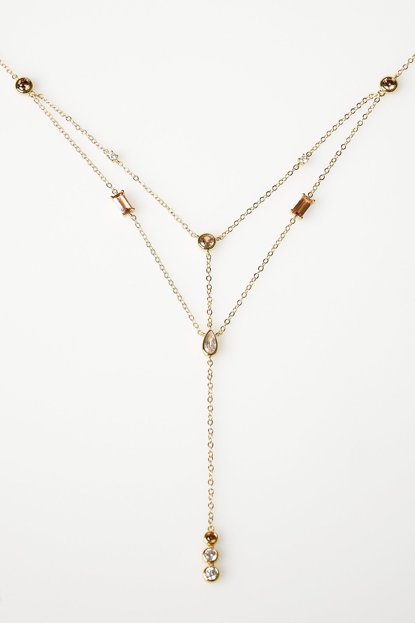 Double Zircon Necklace
