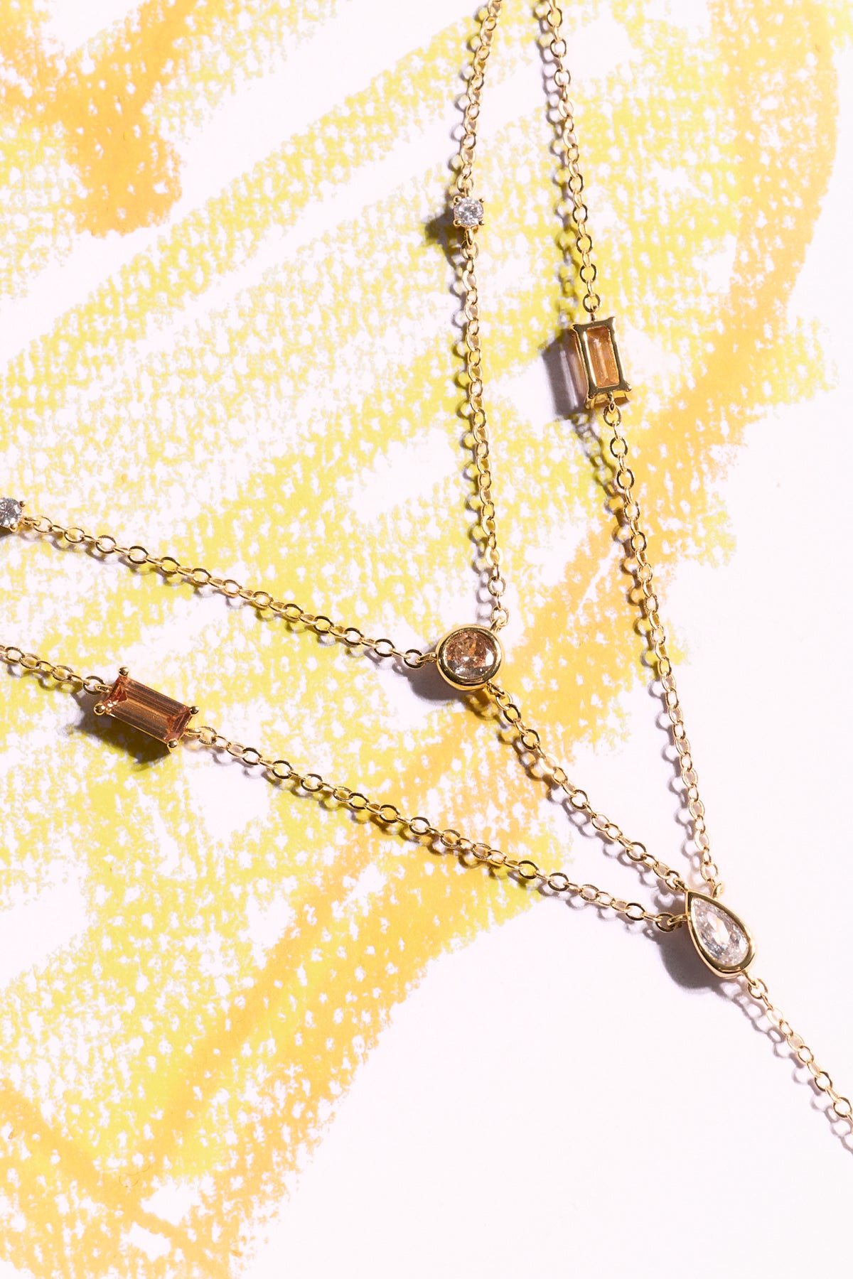 Double Zircon Necklace