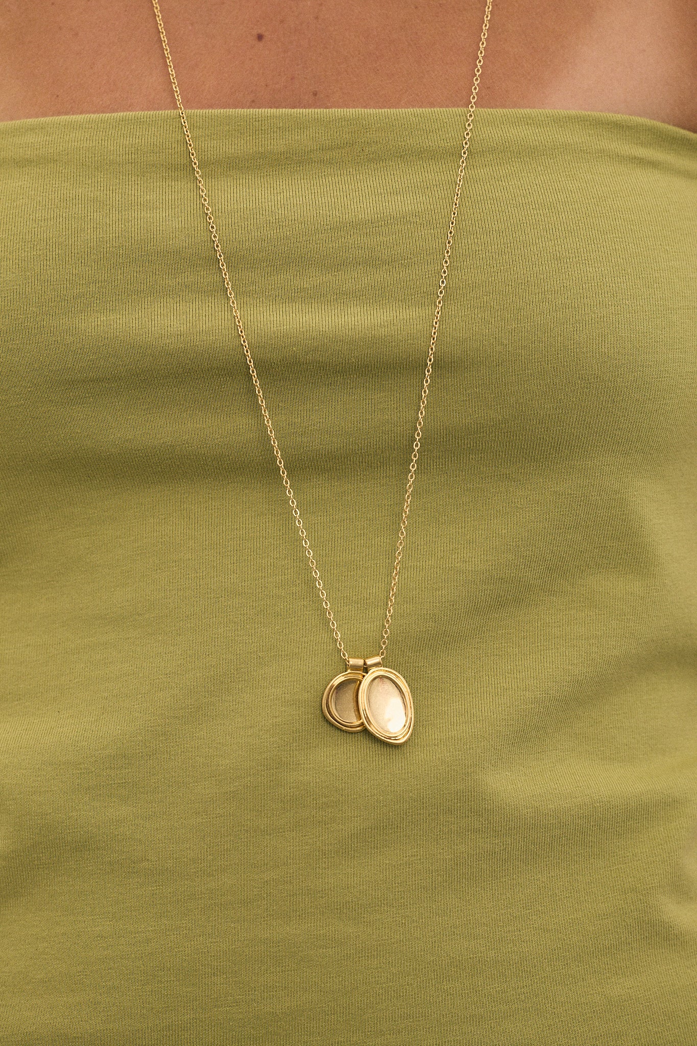 Pendentif Double Ovale Irrégulier
