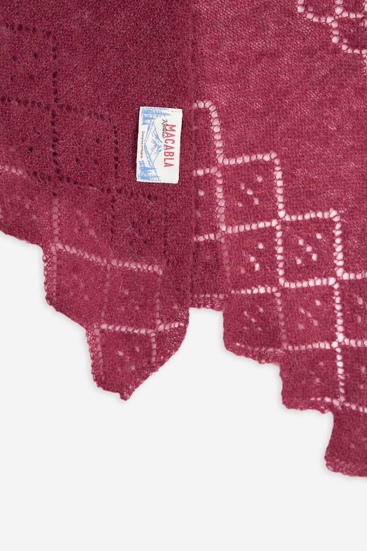 Aubergine Pointelle Knit Bandana