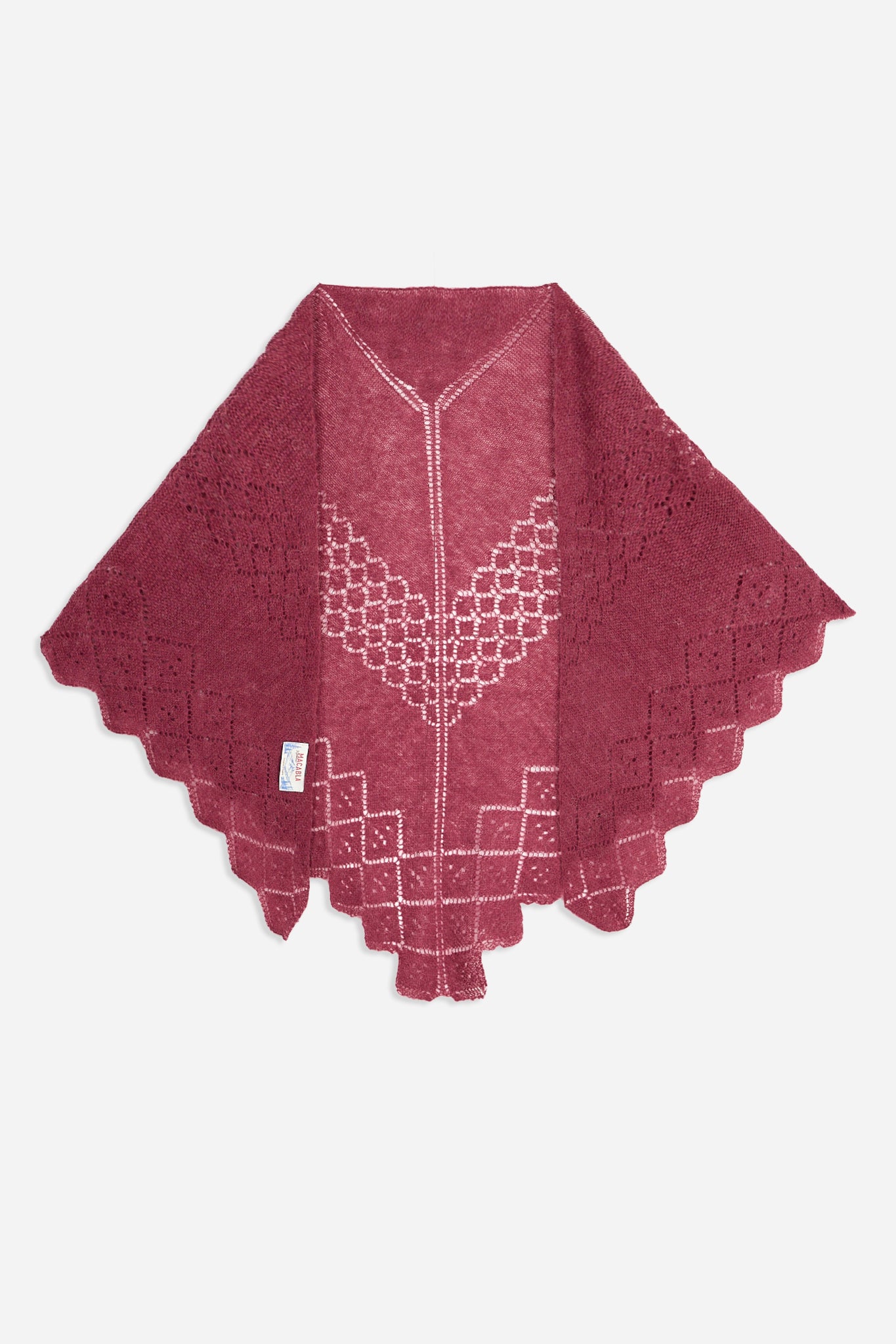 Aubergine Pointelle Knit Bandana