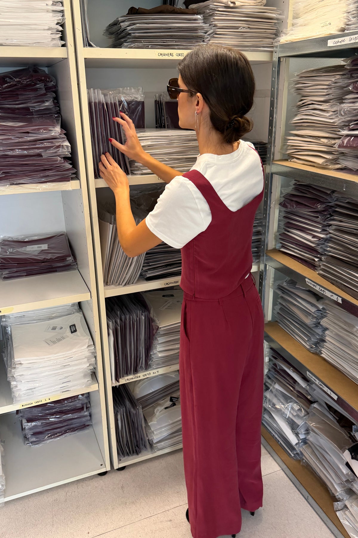 Tencel Trousers Burgundy