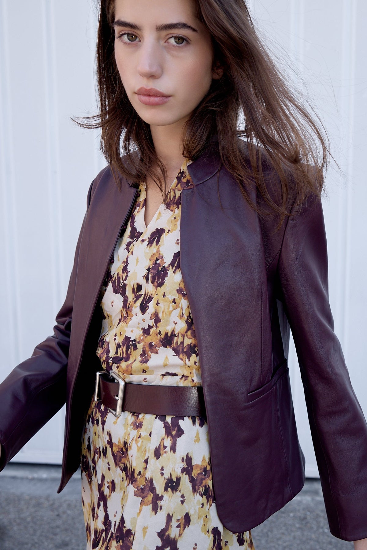 Blazer Piel Berenjena
