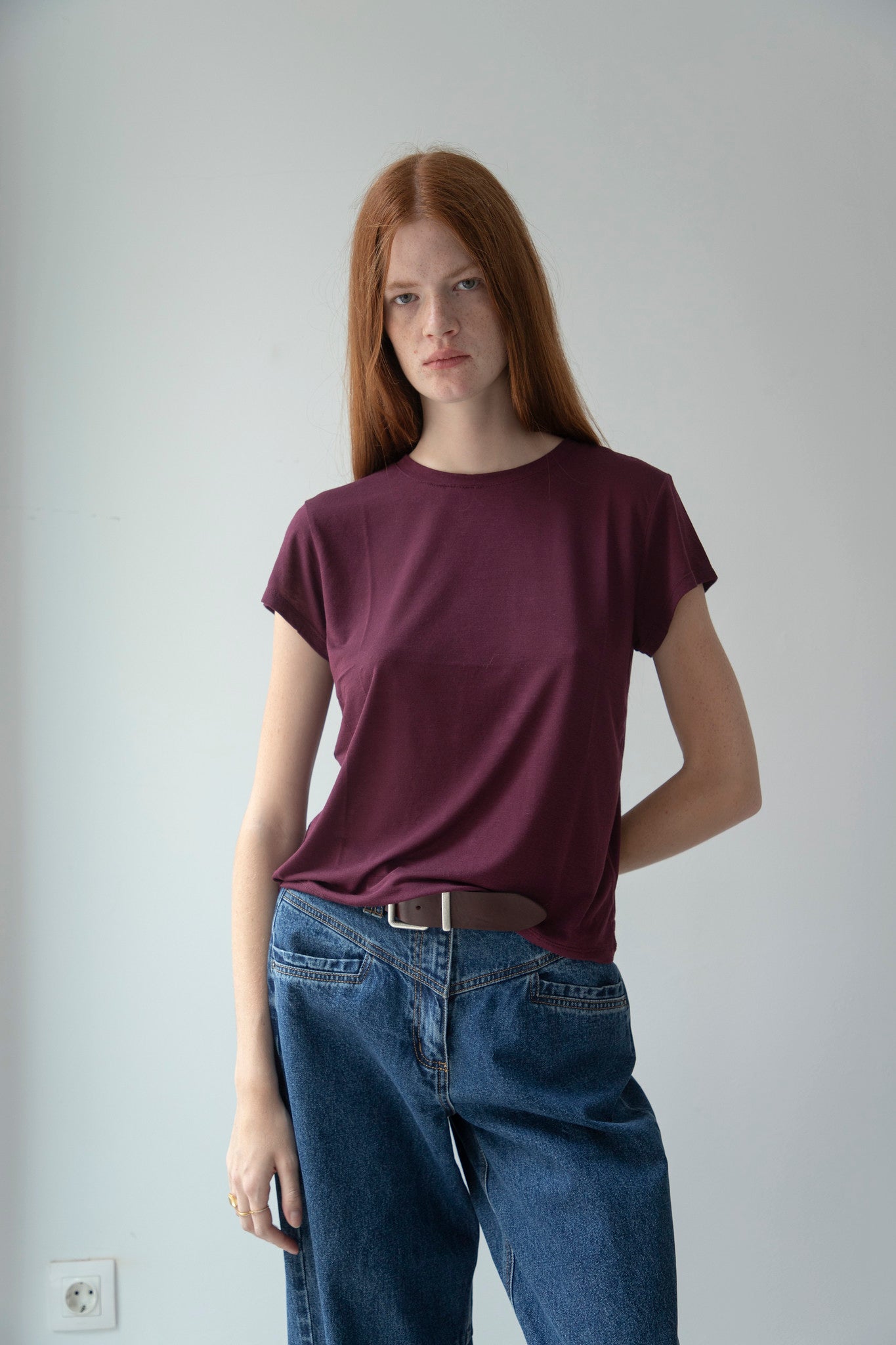 Camiseta Cashmere Berenjena