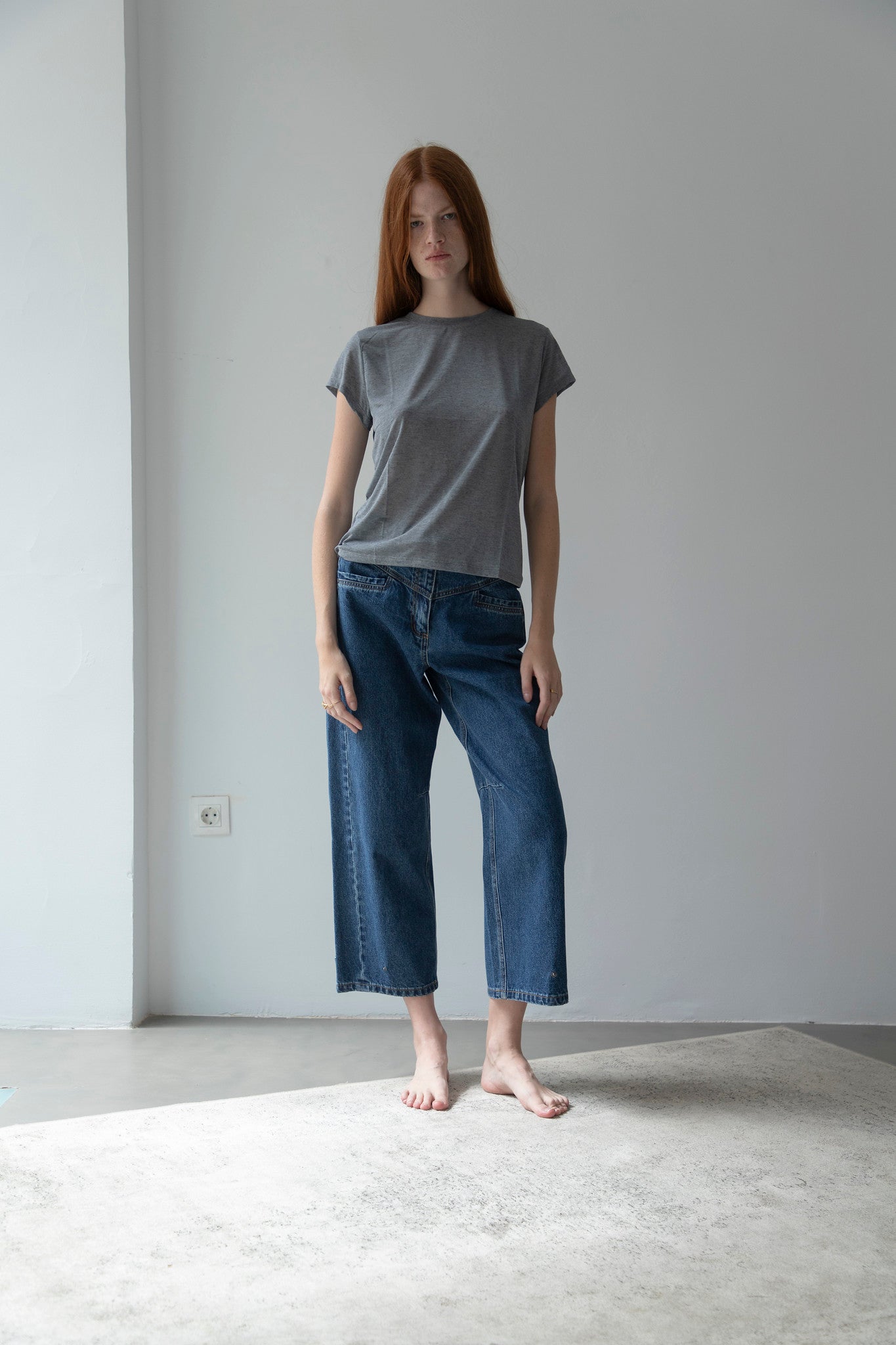 Grey Cashmere T-shirt