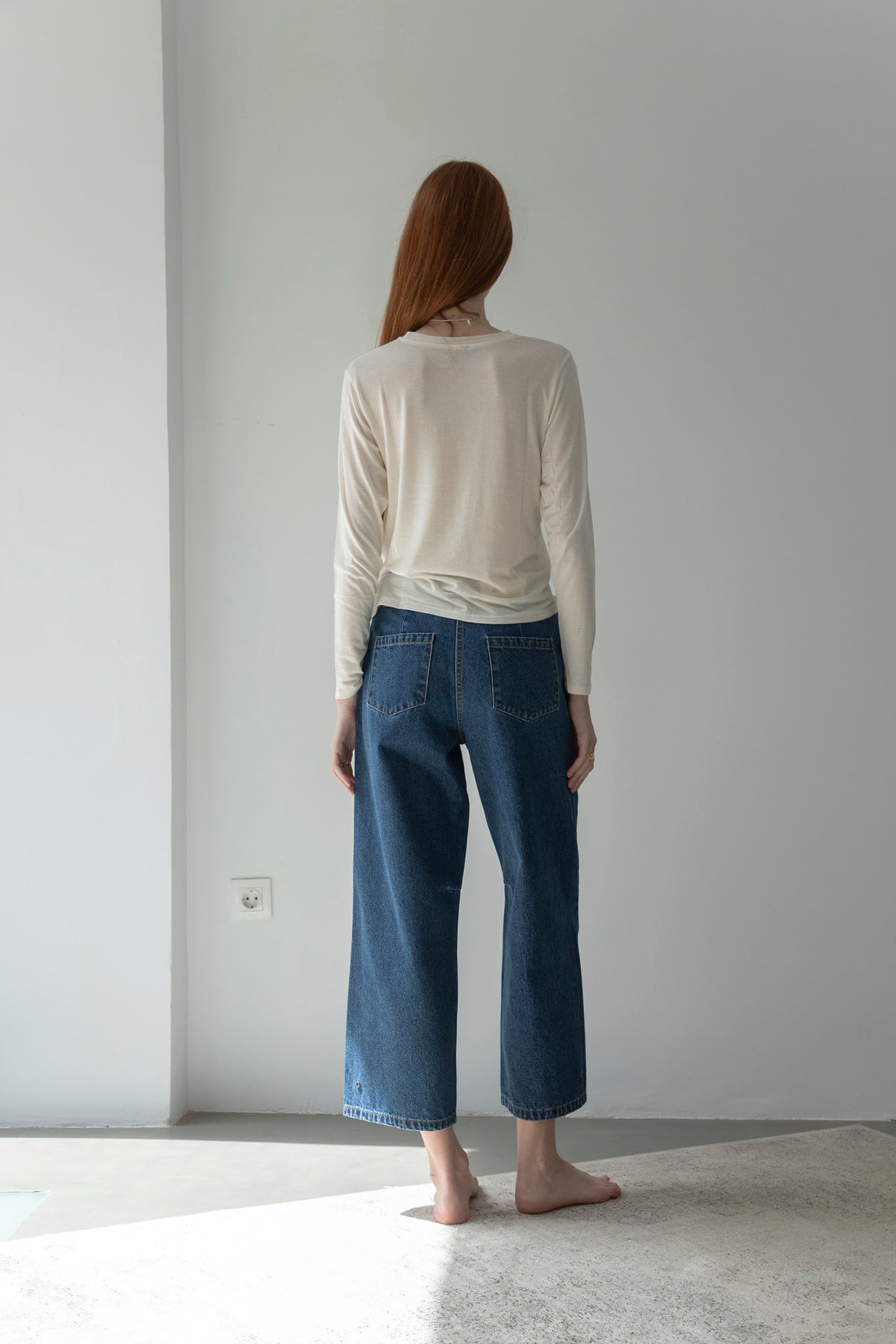 Camiseta Cashmere Manga Larga Crema