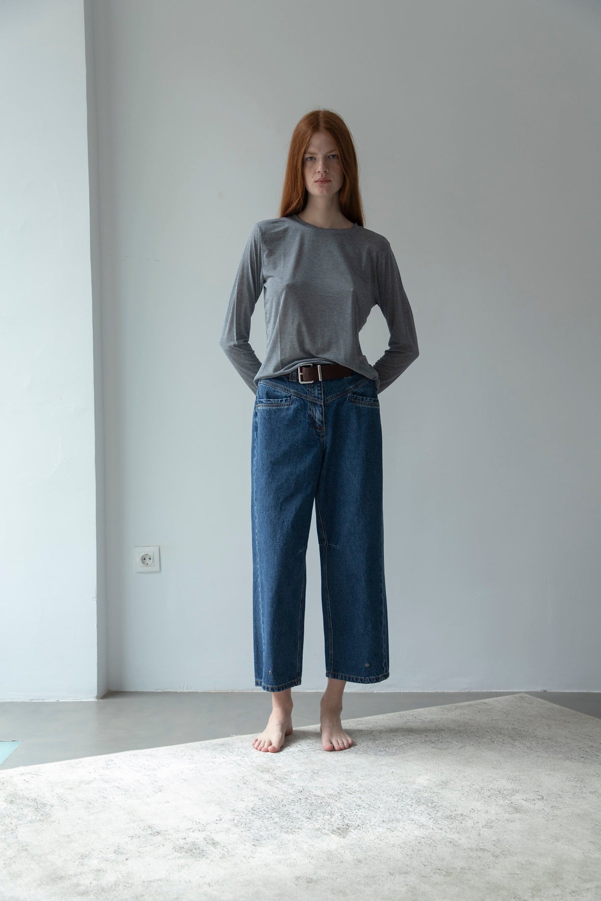 Camiseta Cashmere Manga Larga Gris