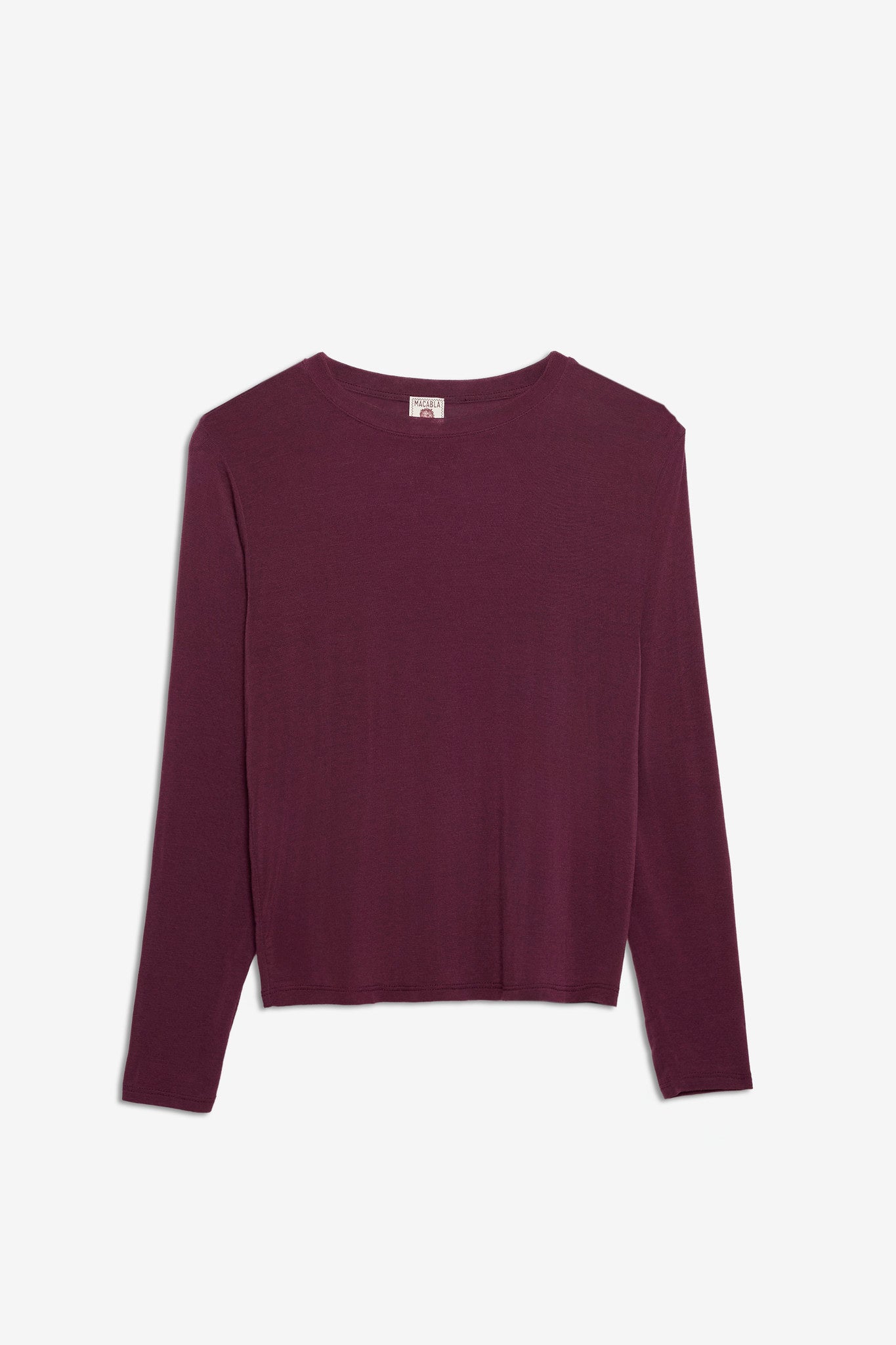 Camiseta Cashmere Manga Larga Berenjena