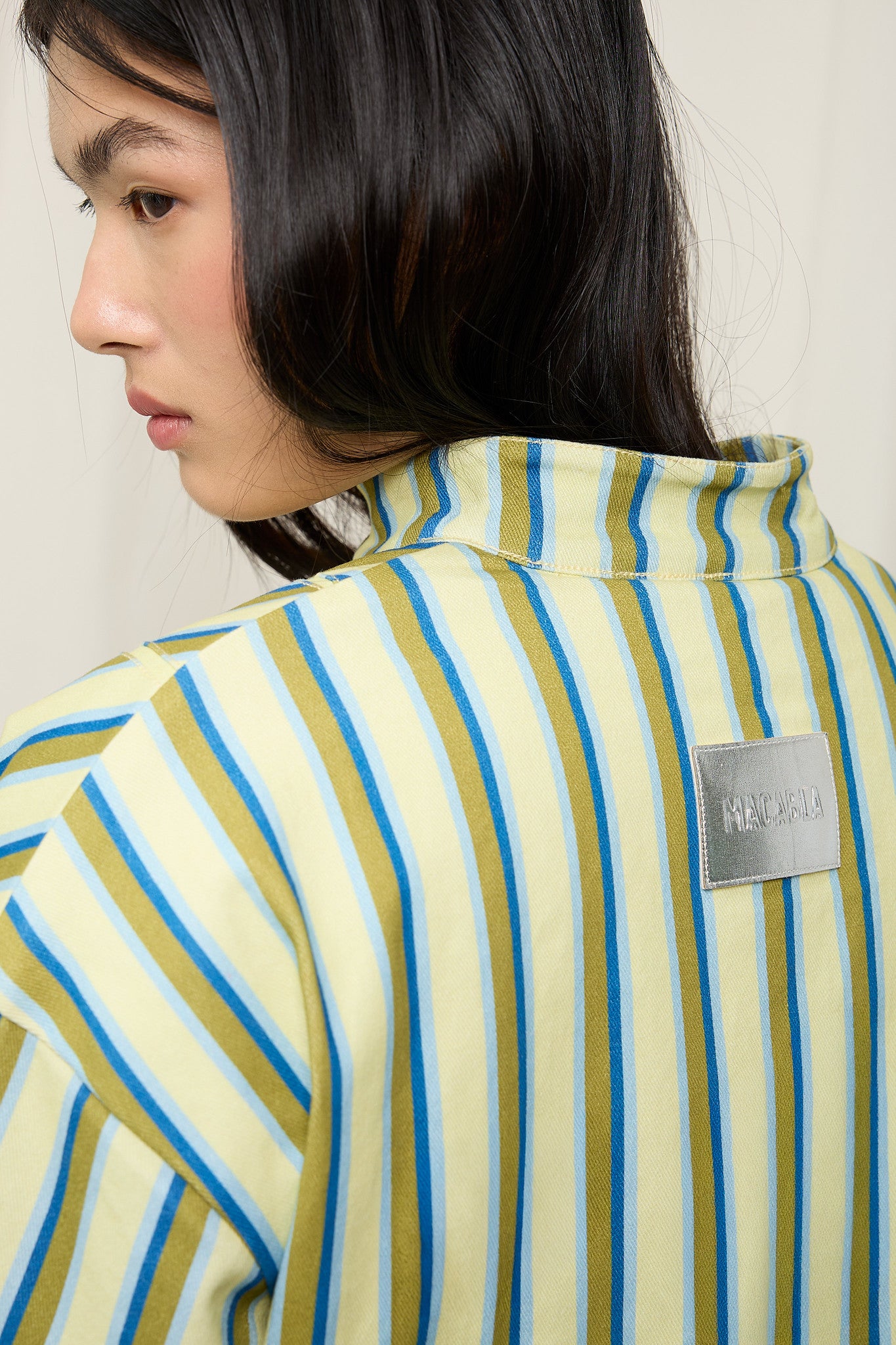 Bomber Yellow Stripe Print
