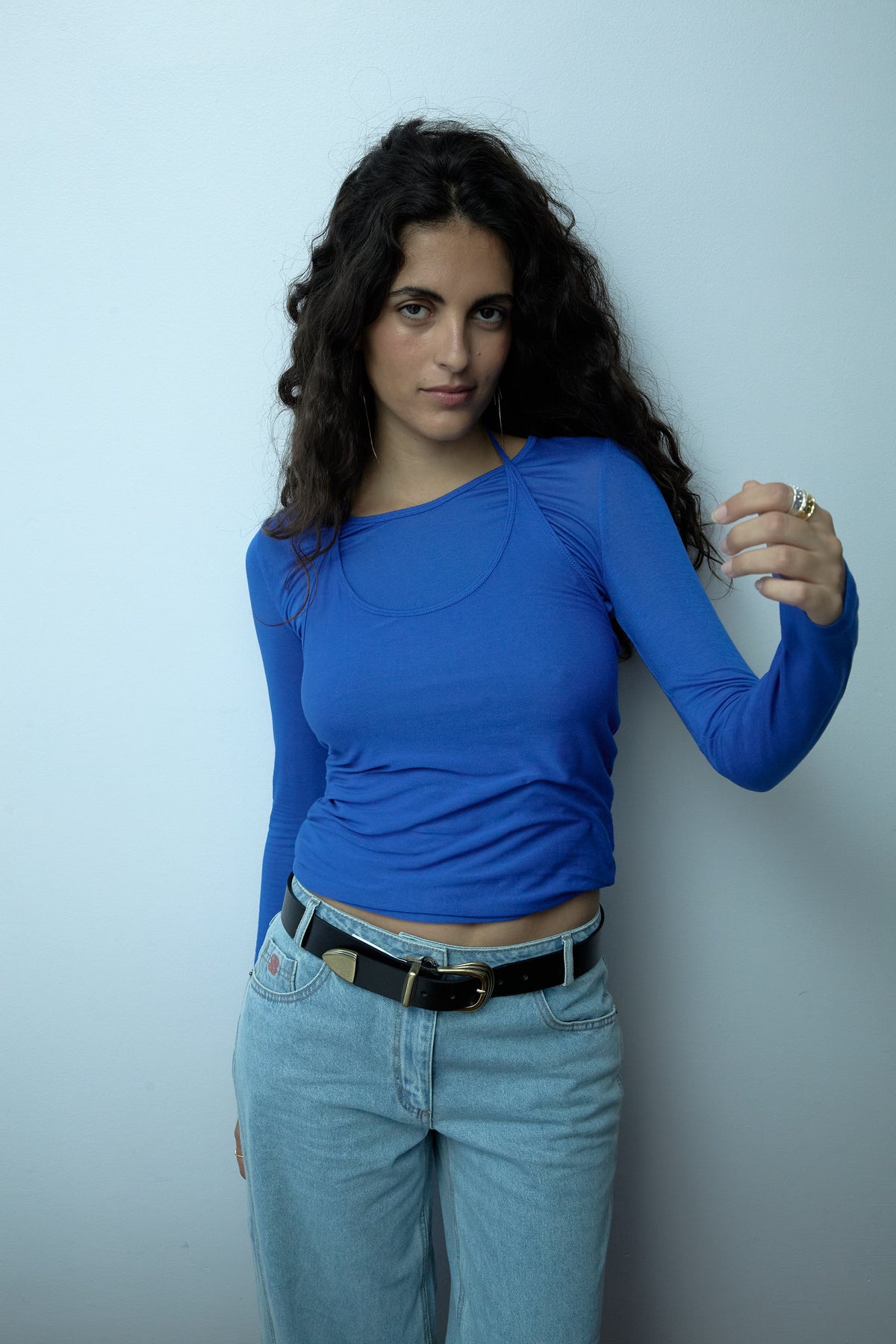 Camiseta Overlay Azul Eléctrico