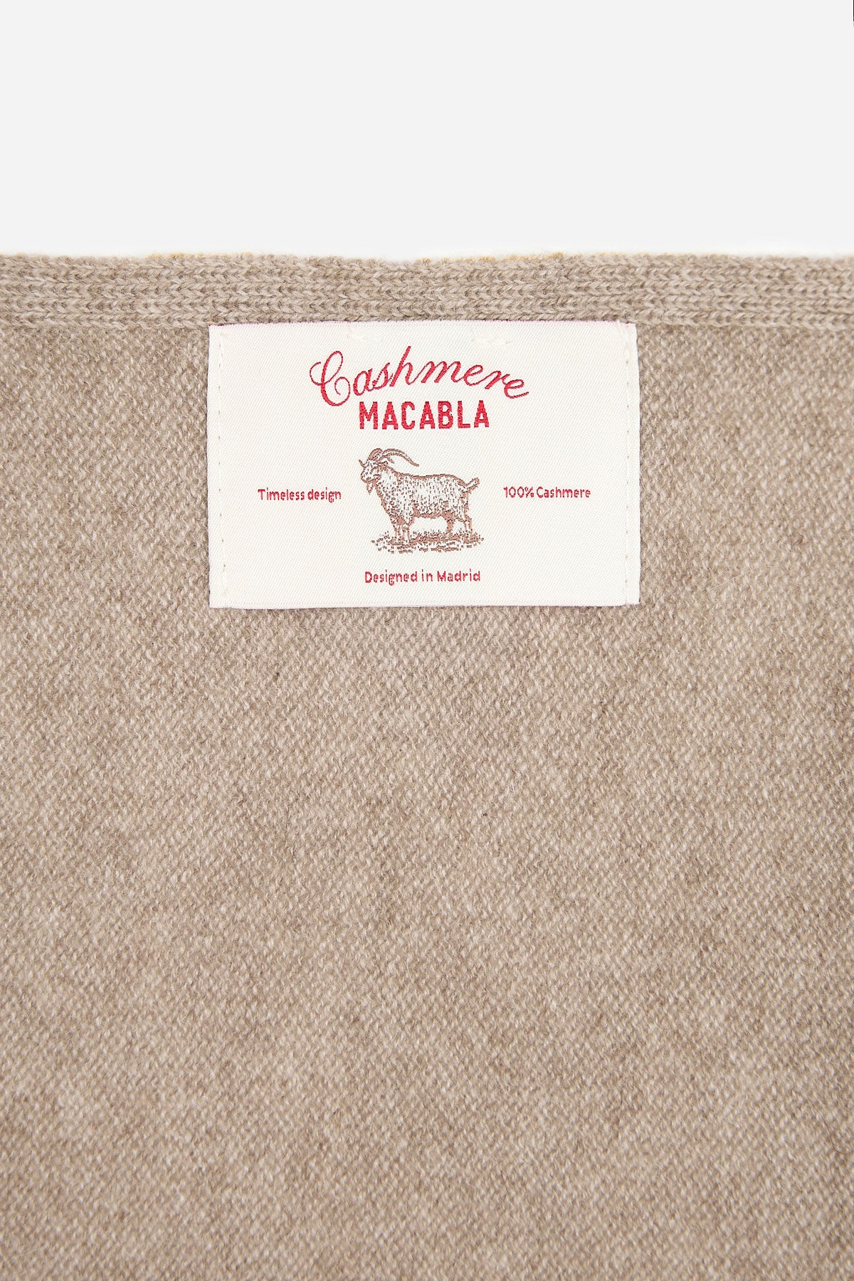 Mini Beige 100% Cashmere Bandana