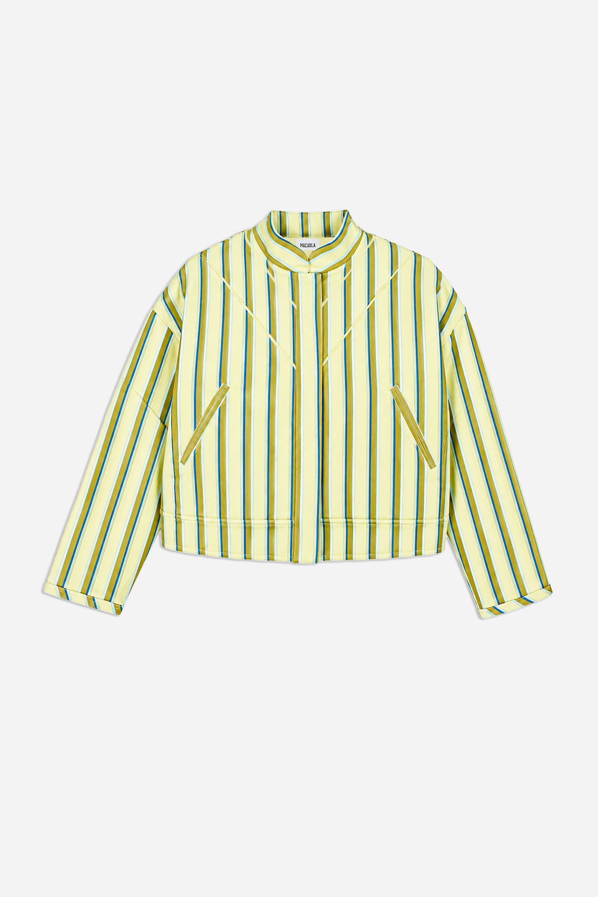 Bomber Yellow Stripe Print