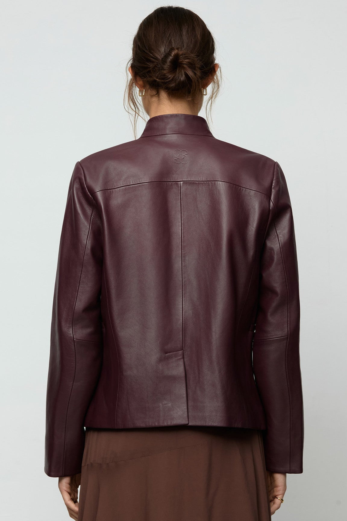 Eggplant Leather Blazer
