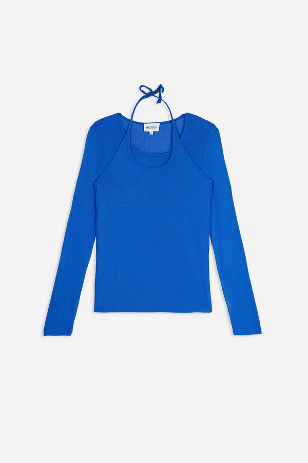 Camiseta Overlay Azul Eléctrico