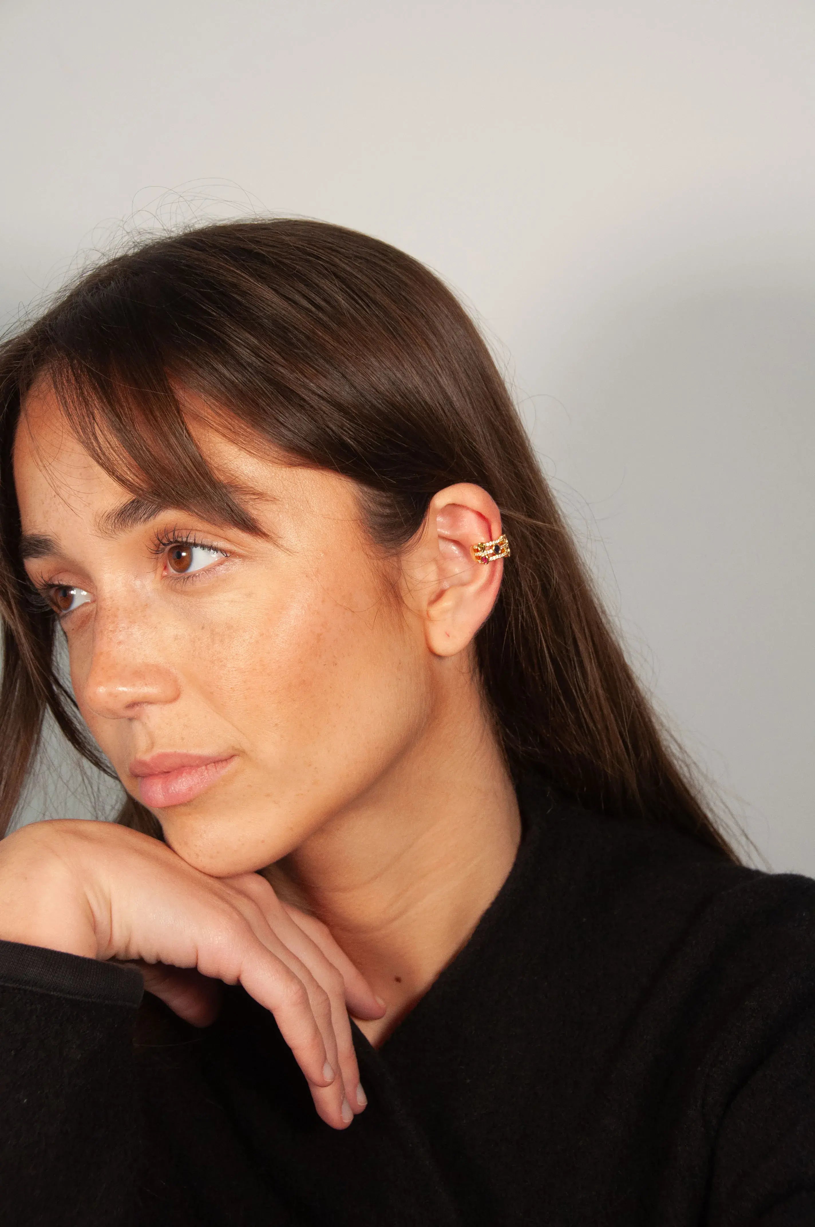 Boucle d'oreille multi-zircone