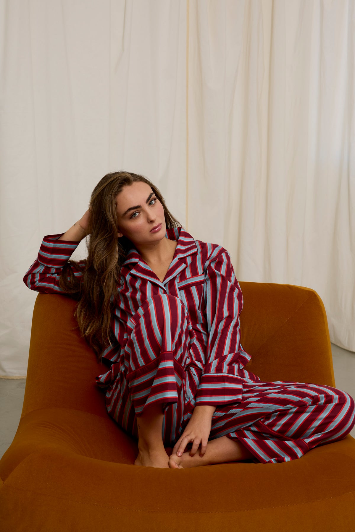 Burgundy Blue Pyjamas