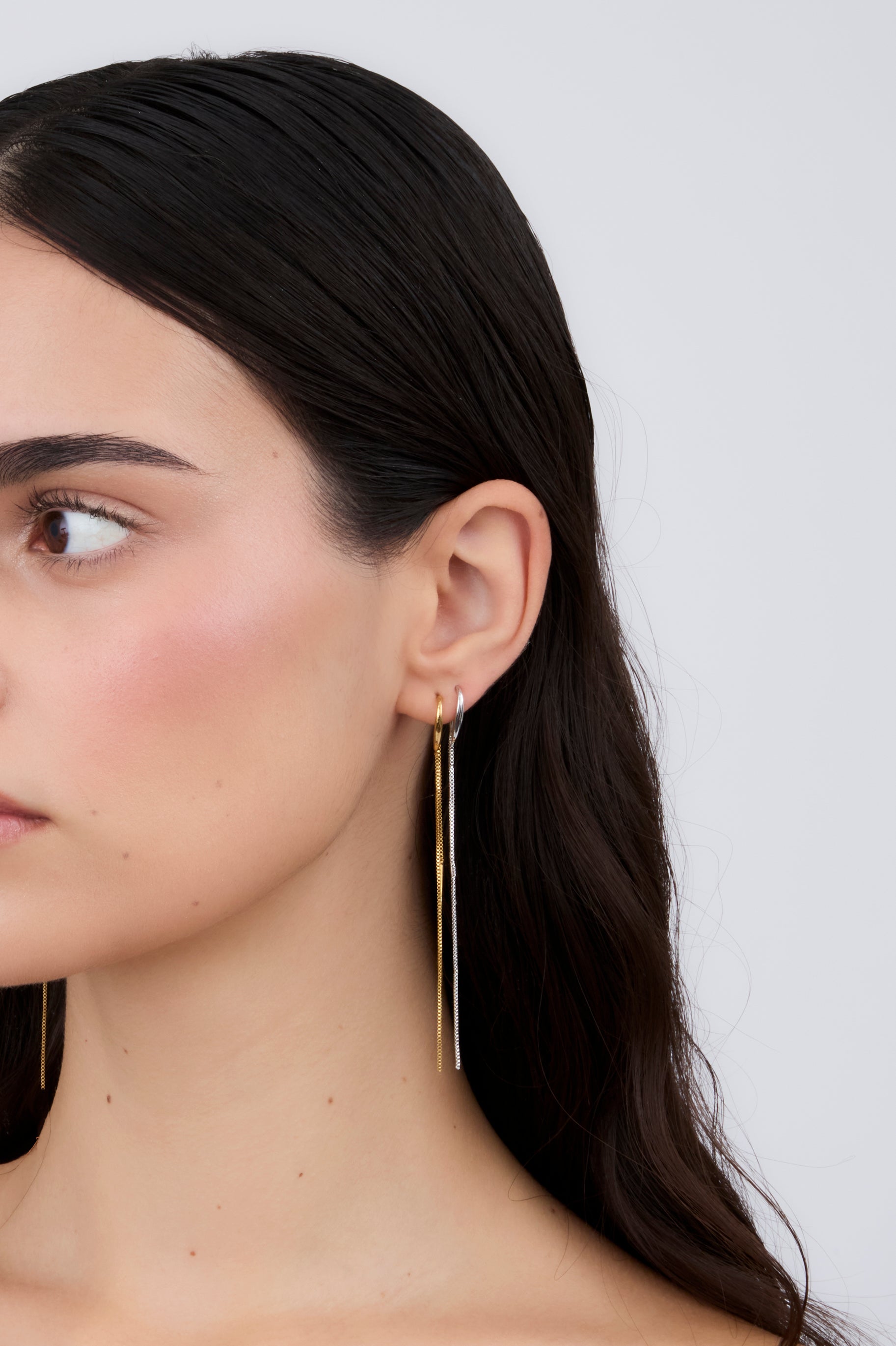 Pendiente Doble Cadena Largo (Unidad)