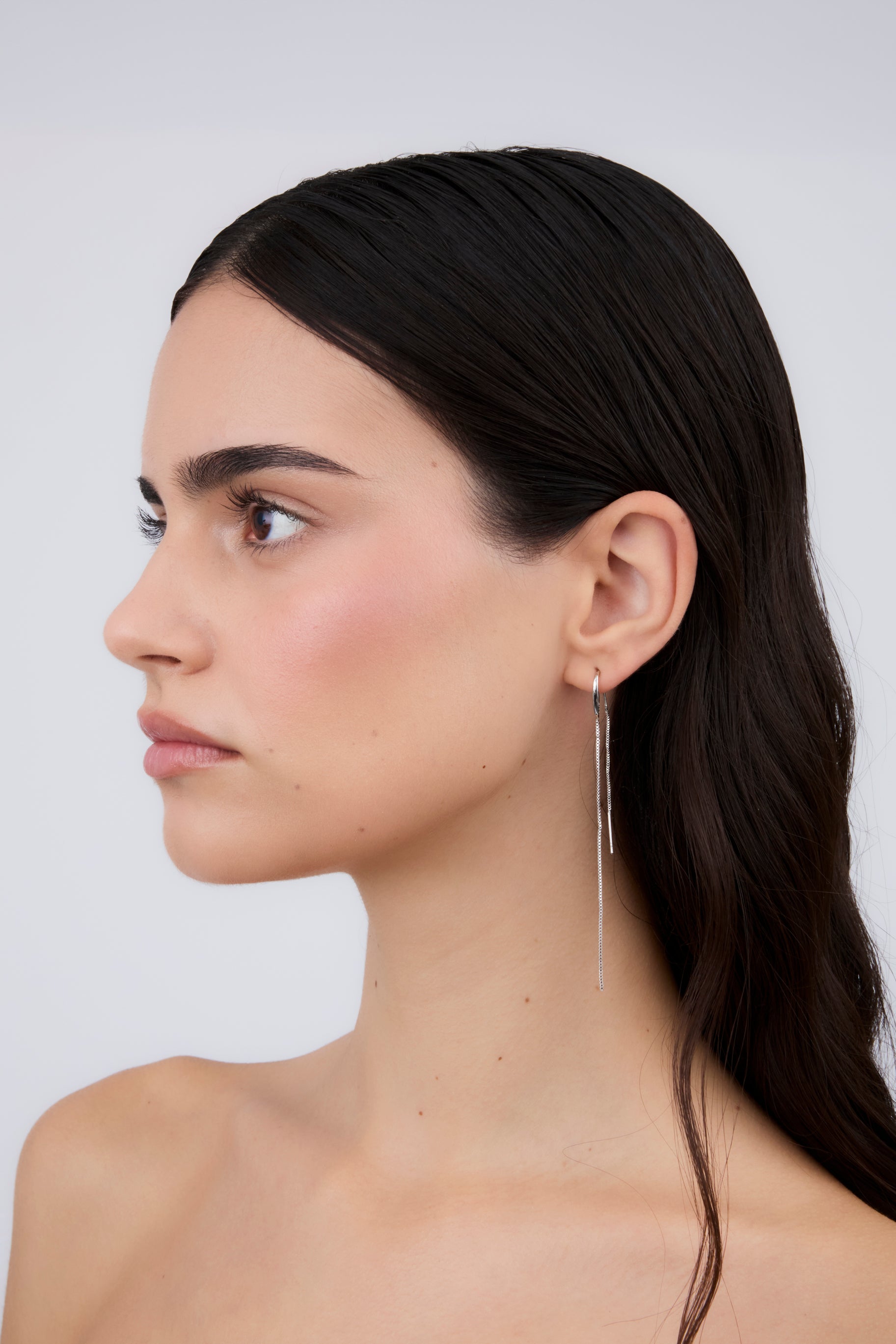 Pendiente Doble Cadena Largo (Unidad)