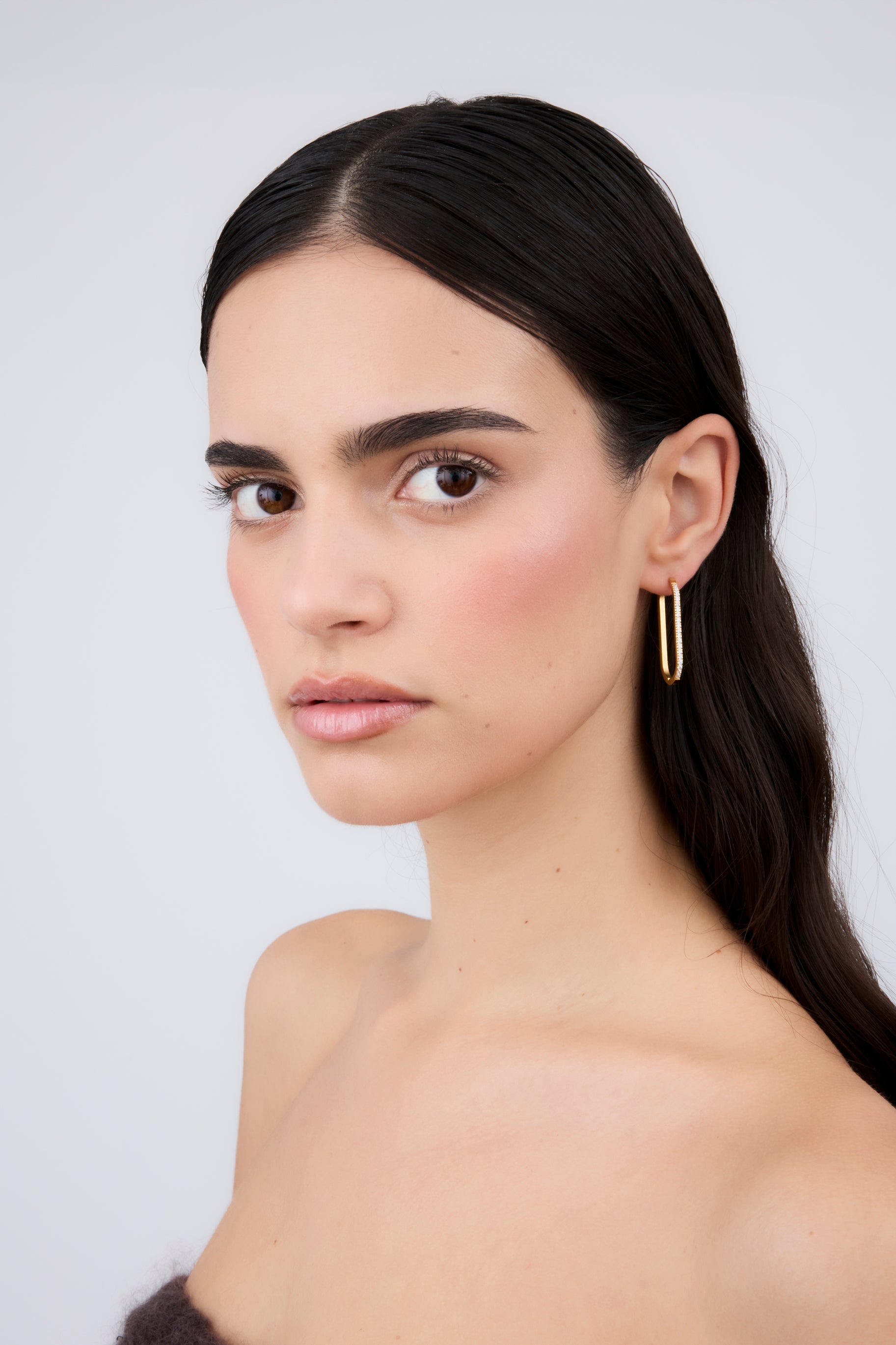 Pendiente Ovalado Circon 50mm (Unidad)